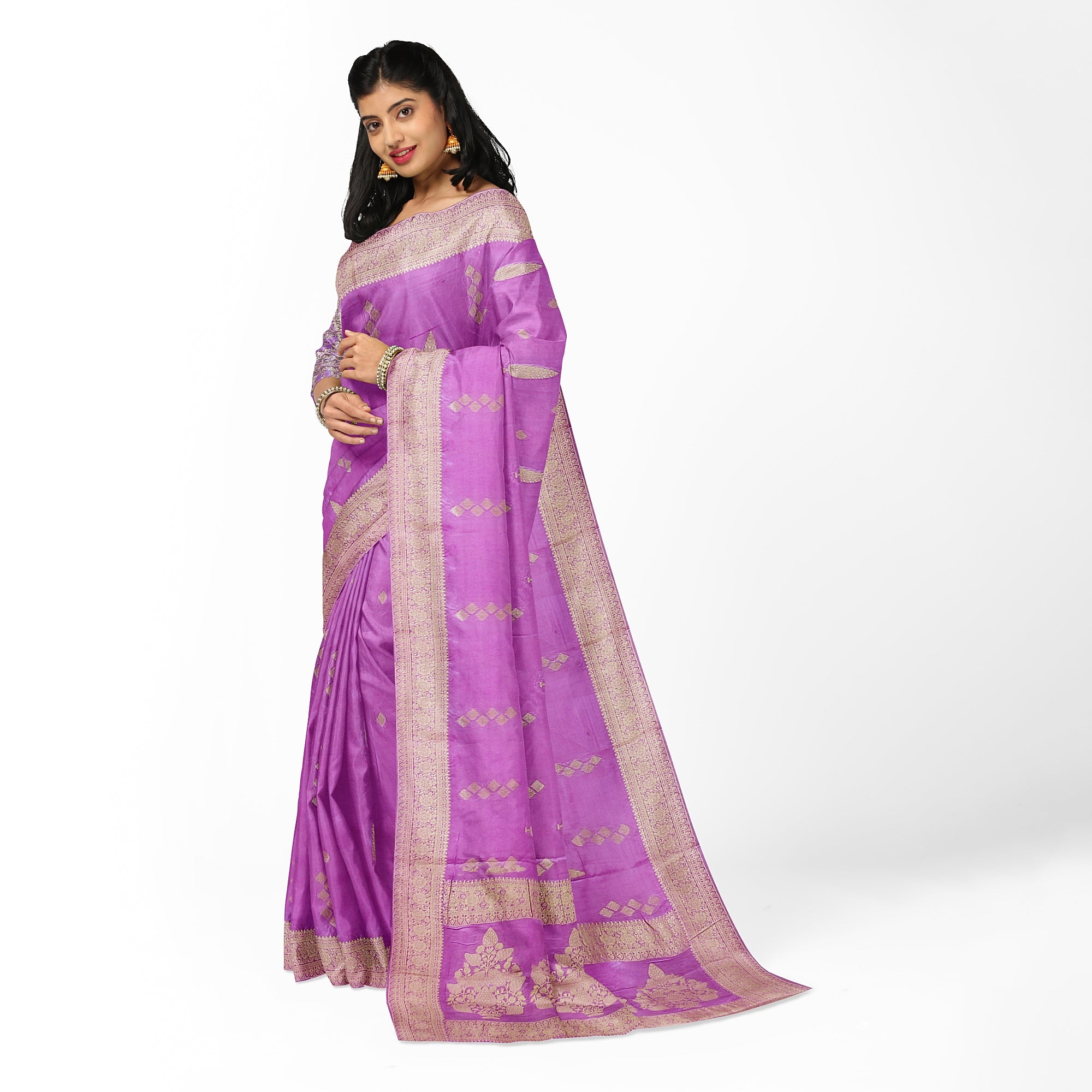 Lavender Raw Silk Saree – Elegant Traditional Saree for Weddings and Celebrations