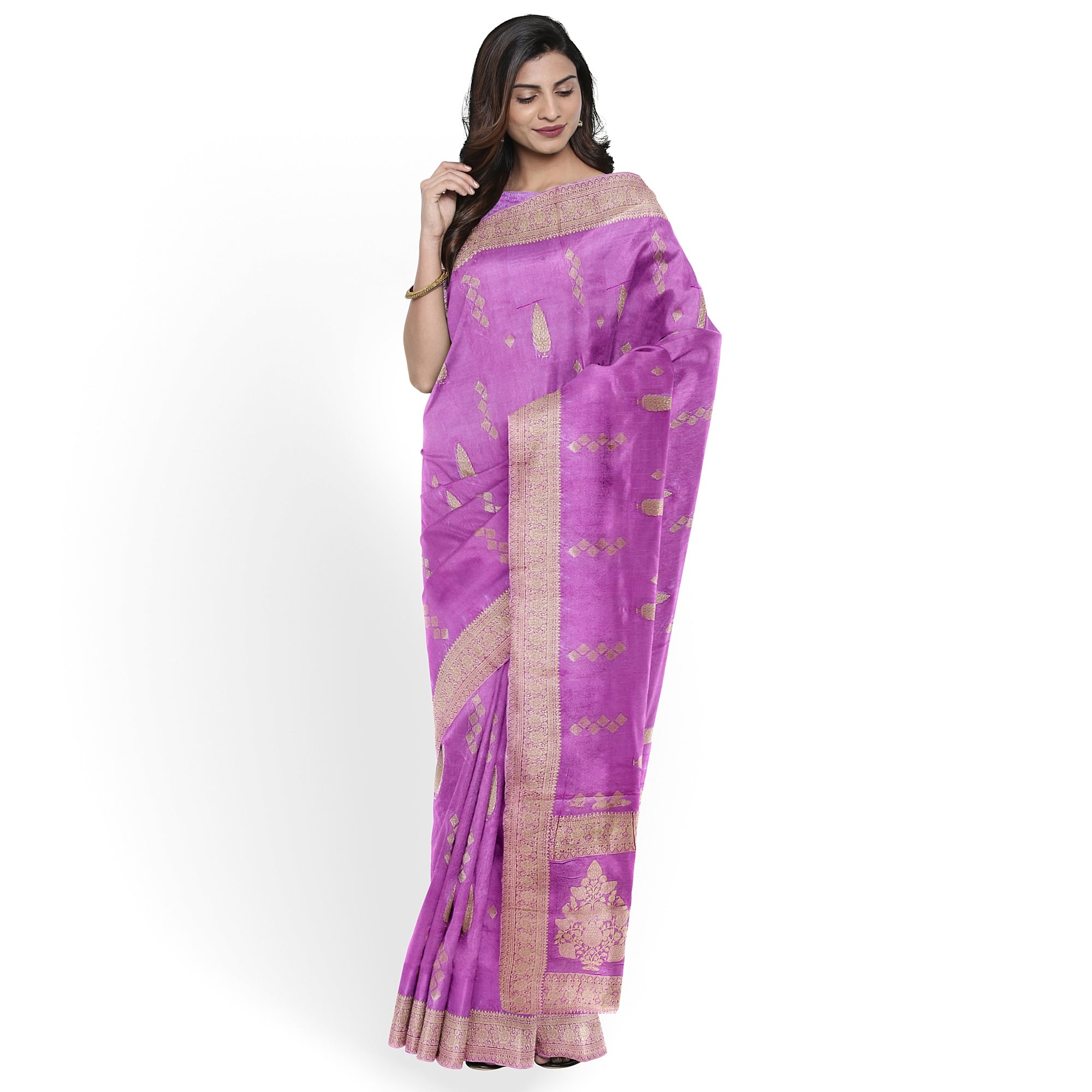 Lavender Raw Silk Saree – Elegant Traditional Saree for Weddings and Celebrations