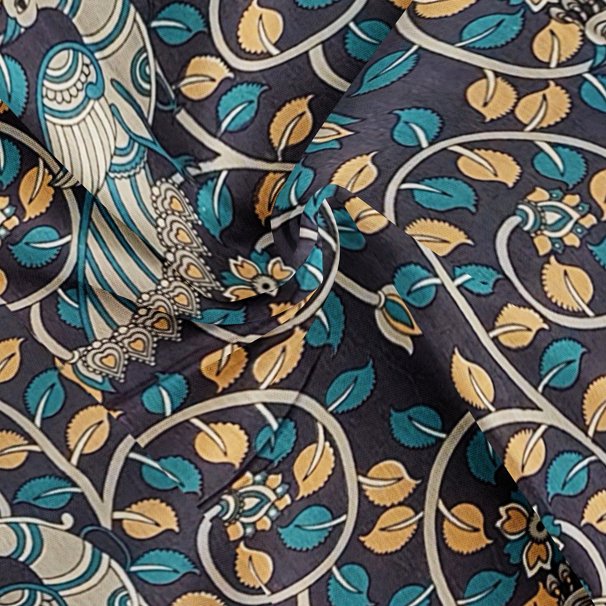 Printed Raw Silk Saree with Floral Design – Elegant Designer Saree for Special Occasions