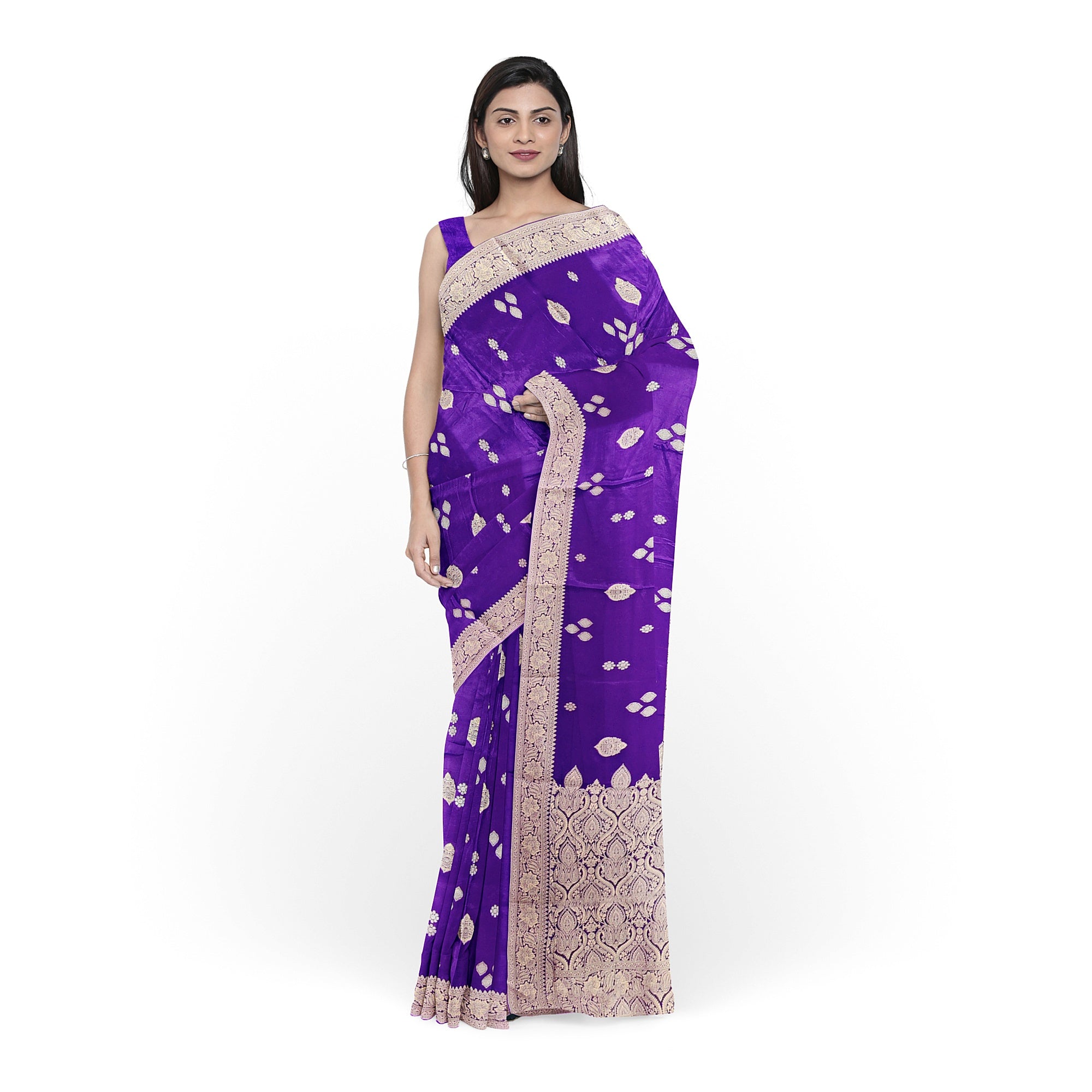 Purple Raw Silk Saree – Luxurious Traditional Saree for Weddings and Festivities