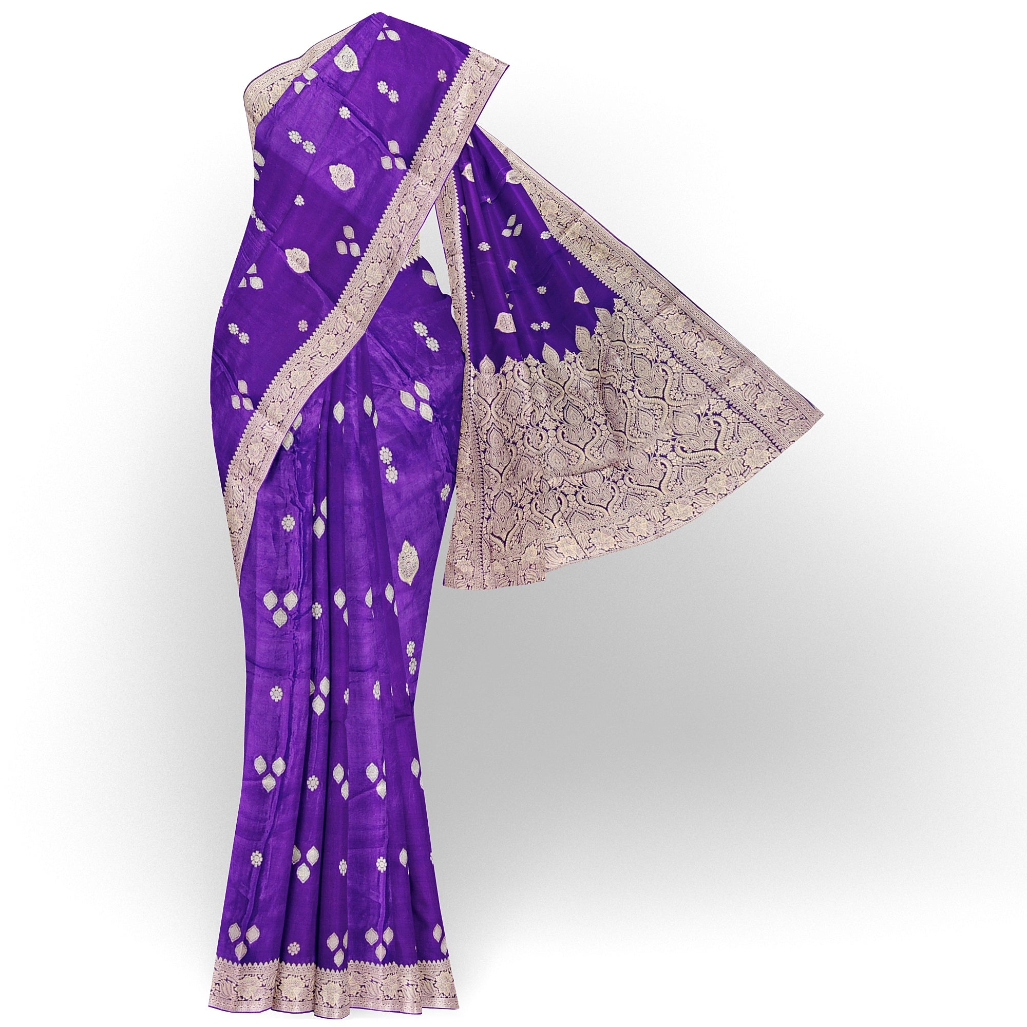 Purple Raw Silk Saree – Luxurious Traditional Saree for Weddings and Festivities