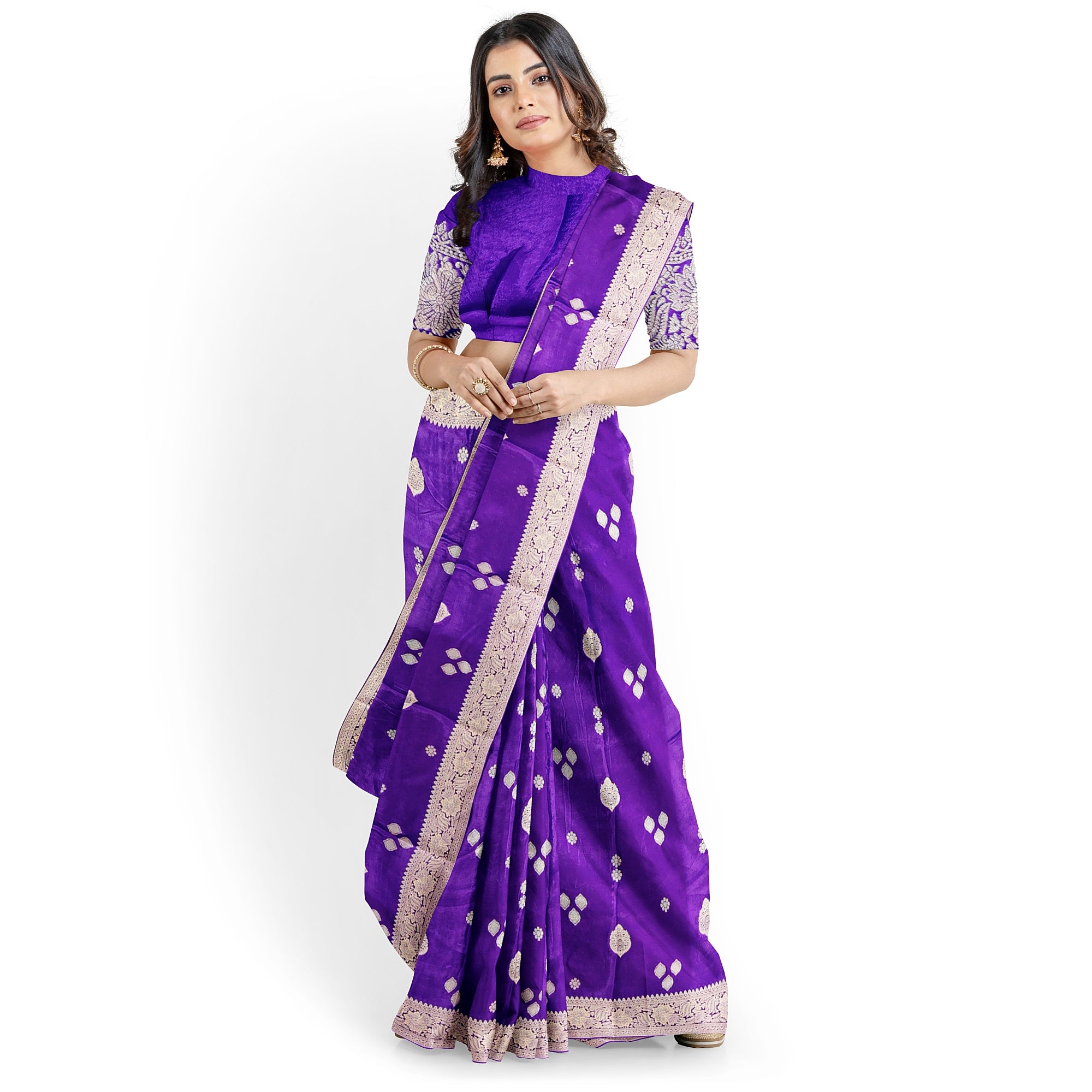 Purple Raw Silk Saree – Luxurious Traditional Saree for Weddings and Festivities