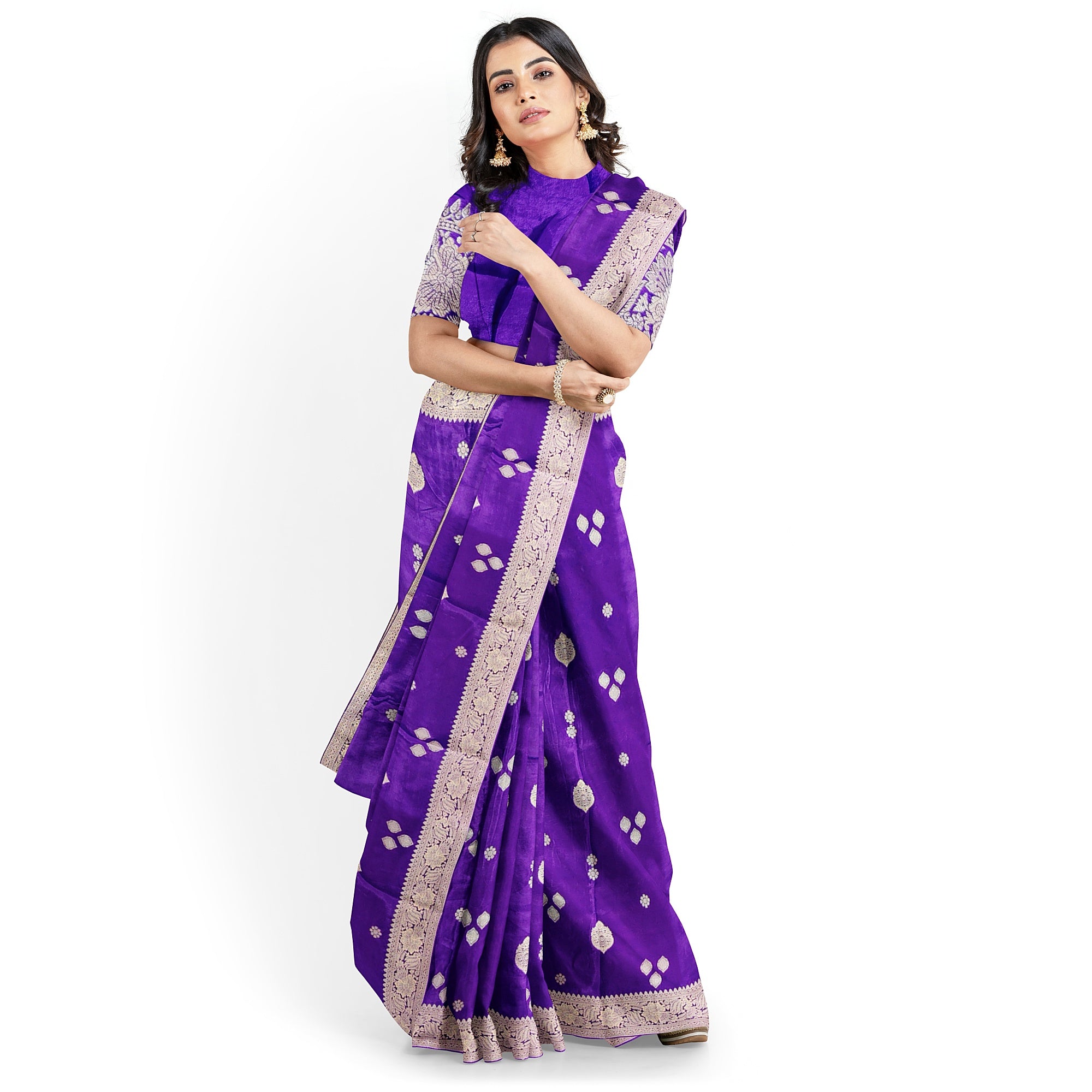 Purple Raw Silk Saree – Luxurious Traditional Saree for Weddings and Festivities