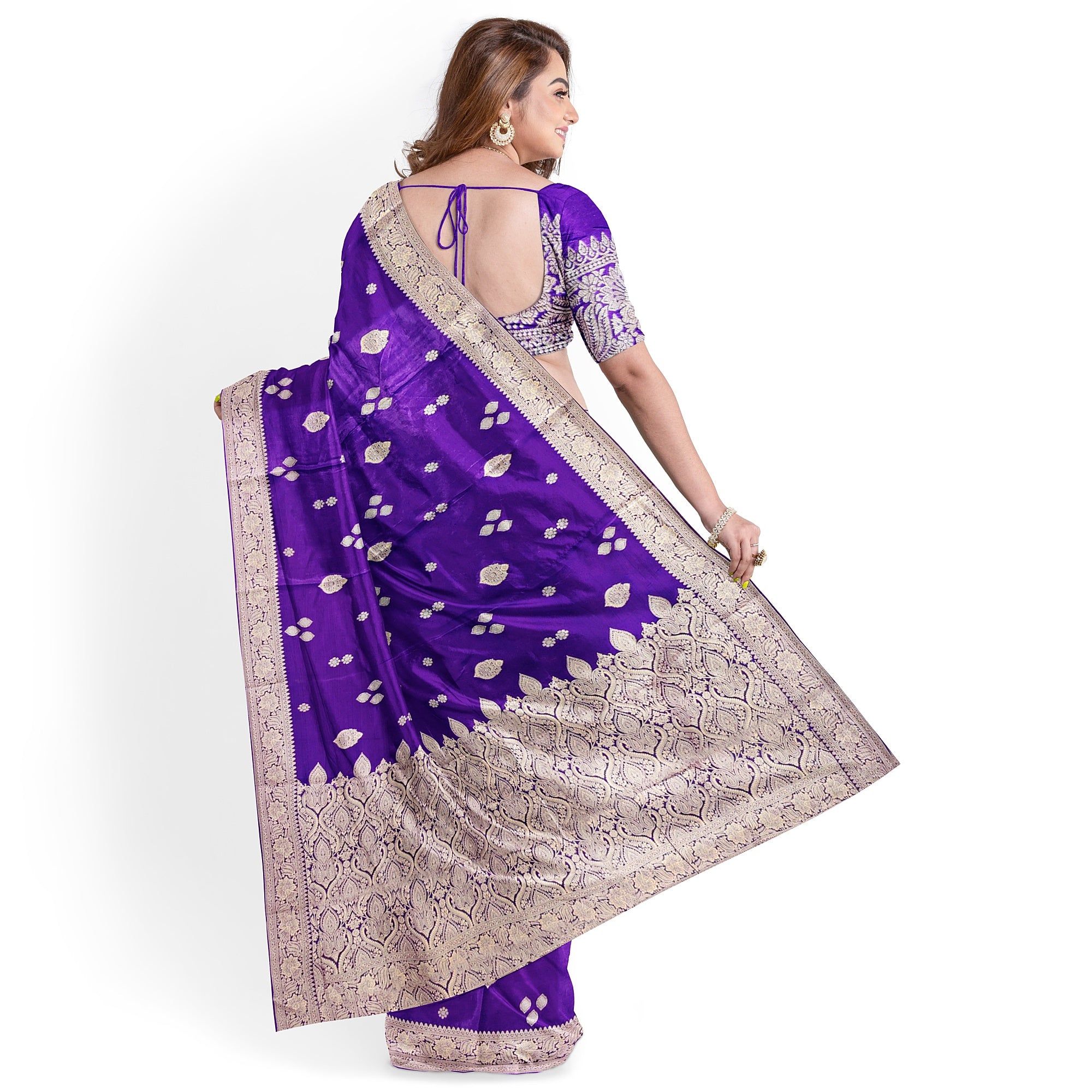 Purple Raw Silk Saree – Luxurious Traditional Saree for Weddings and Festivities