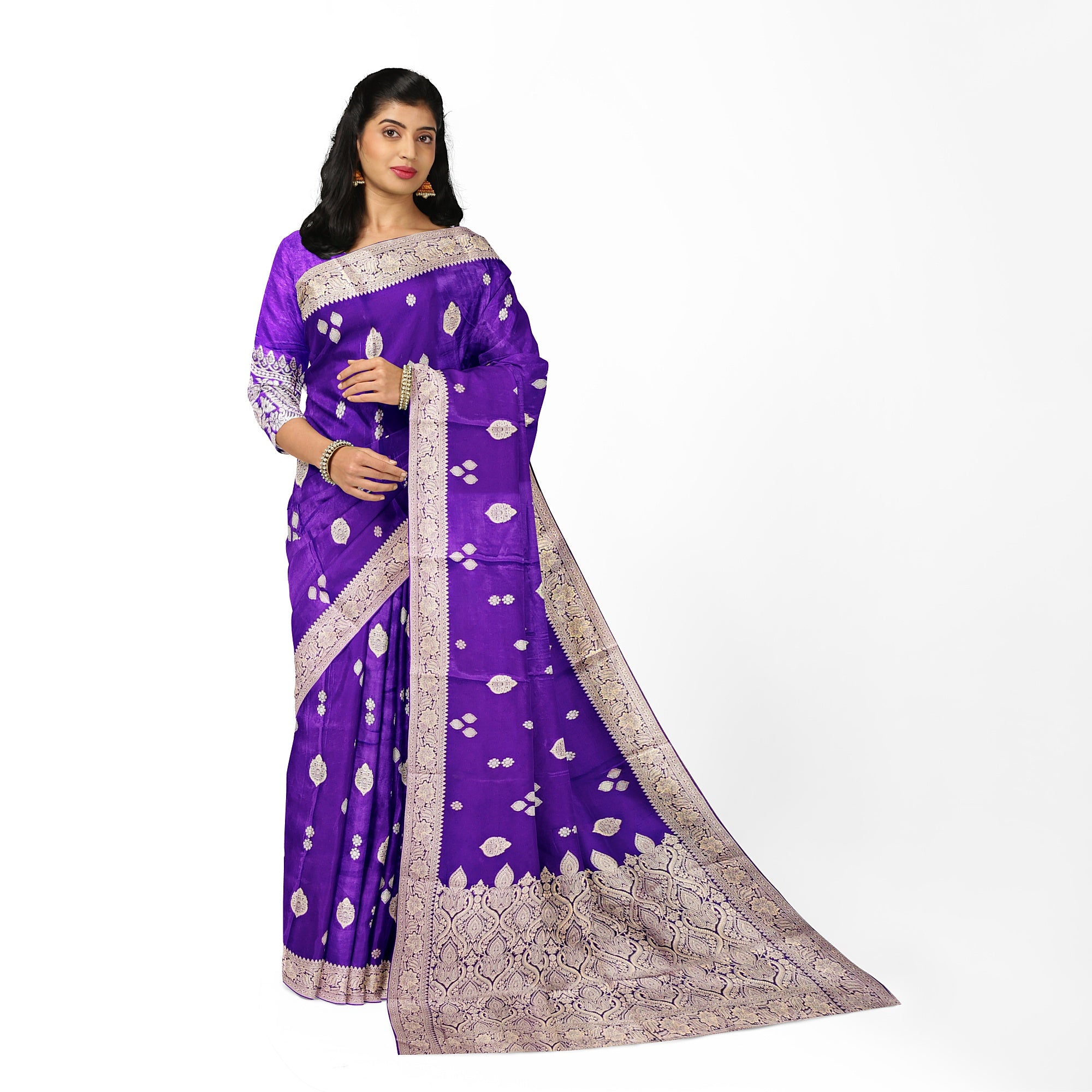 Purple Raw Silk Saree – Luxurious Traditional Saree for Weddings and Festivities