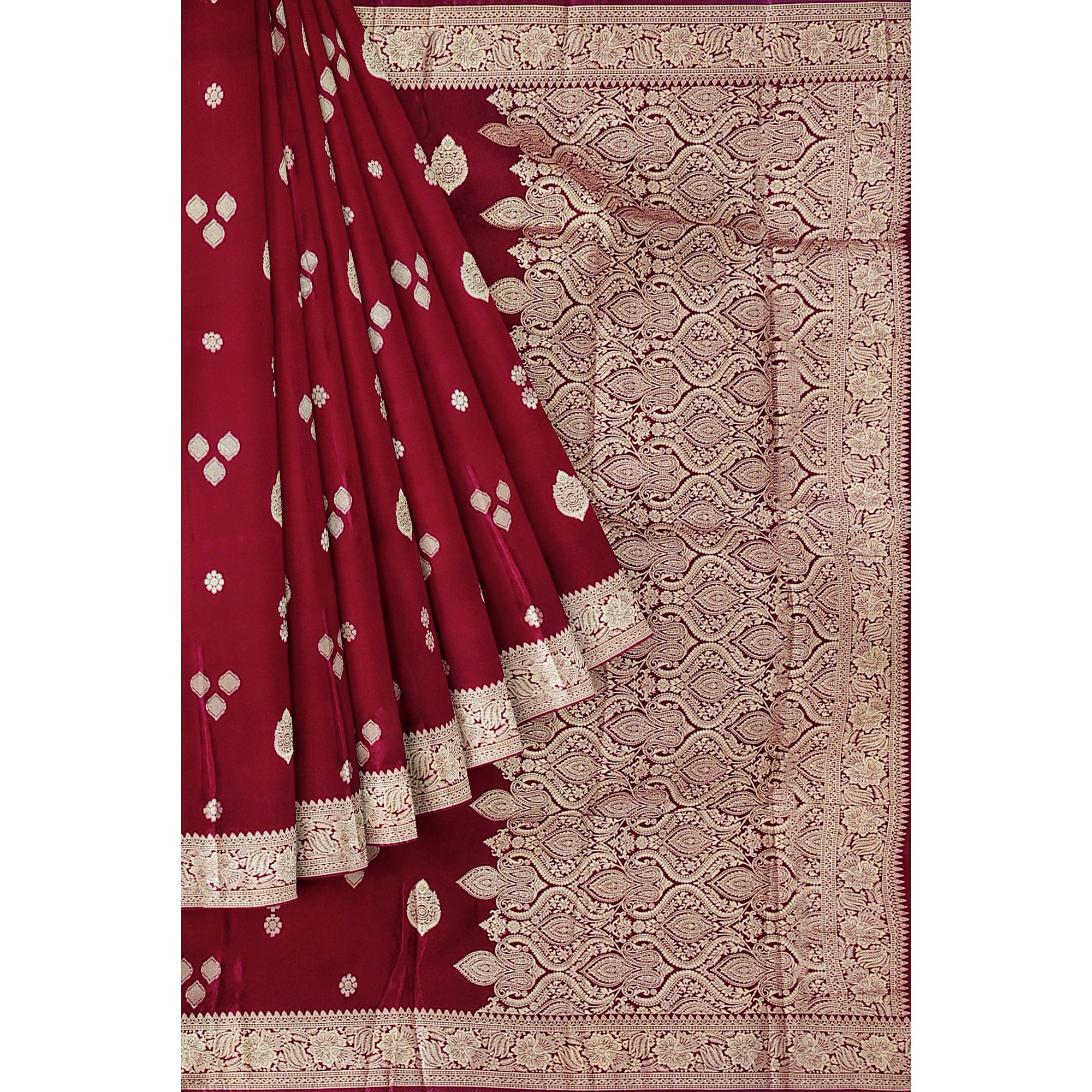 Maroon Raw Silk Saree – Timeless Elegance in Rich Traditional Weave