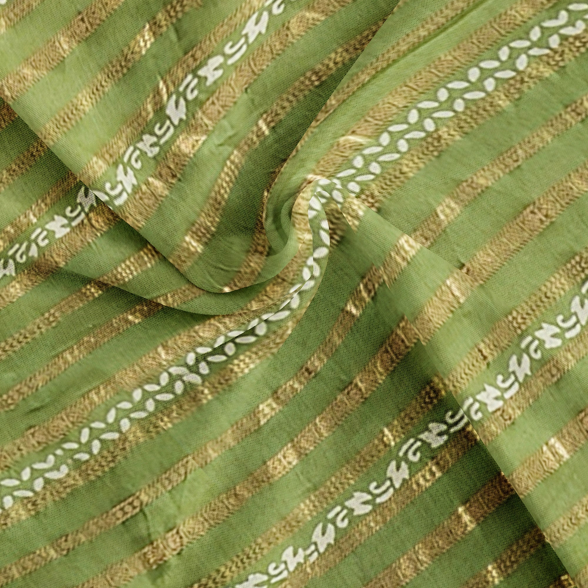 Green Raw Silk Fancy Saree with Printed Border – Sophisticated Charm in Every Thread
