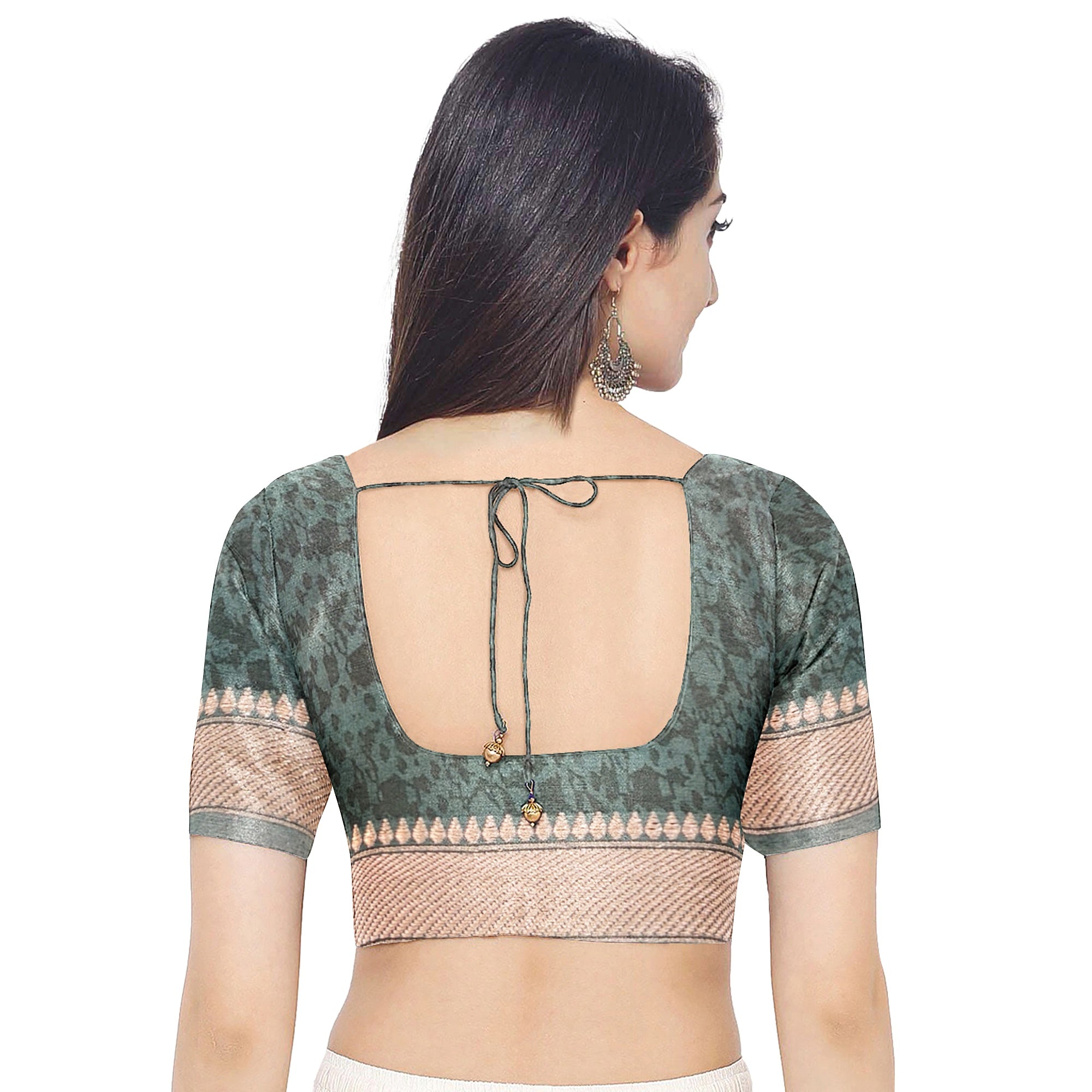 Green Saree with Floral Print – Elegant Designer Saree for Weddings and Festive Occasions