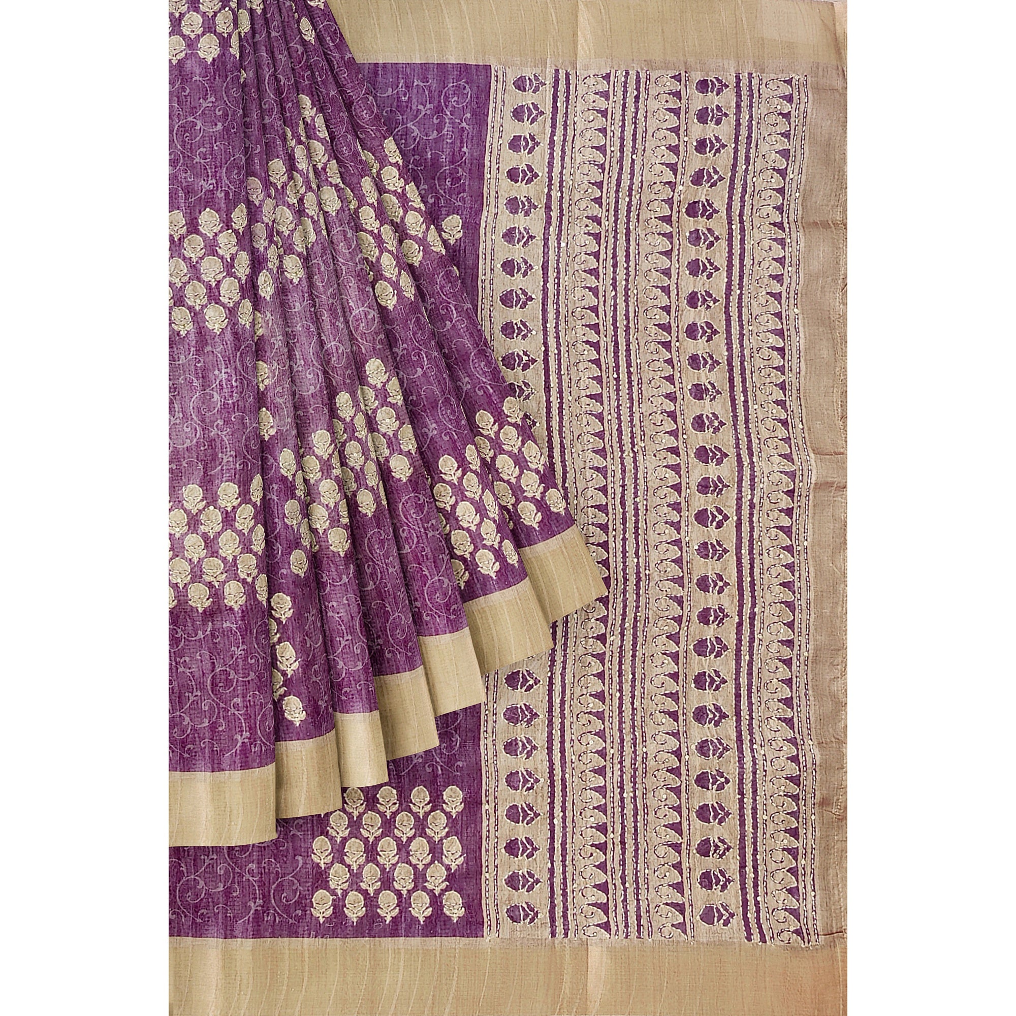 Light Purple Raw Silk Saree – Shop Online