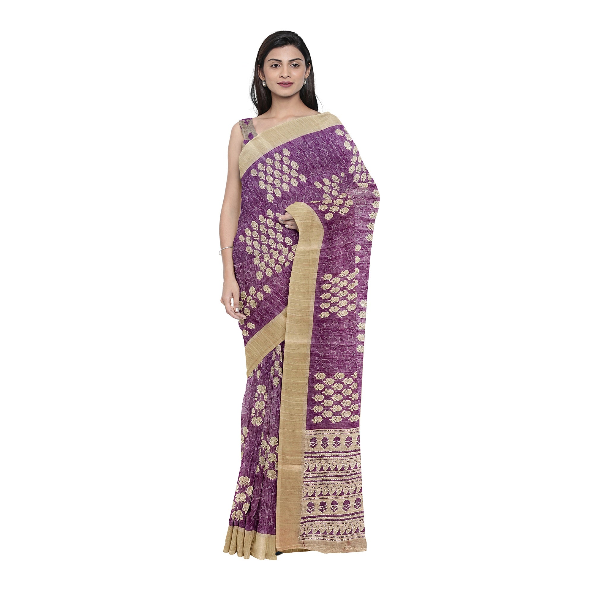 Light Purple Raw Silk Saree – Shop Online