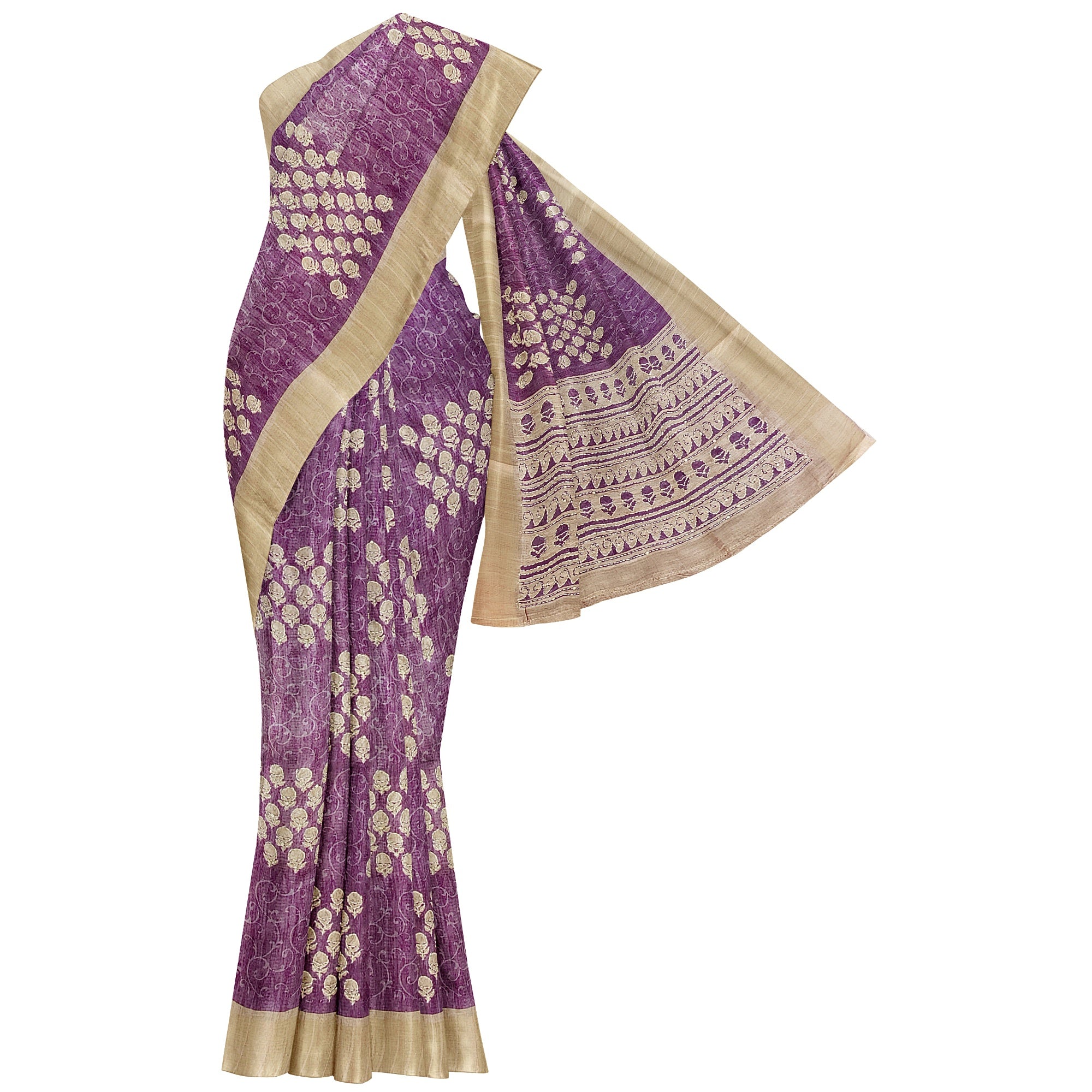 Light Purple Raw Silk Saree – Shop Online
