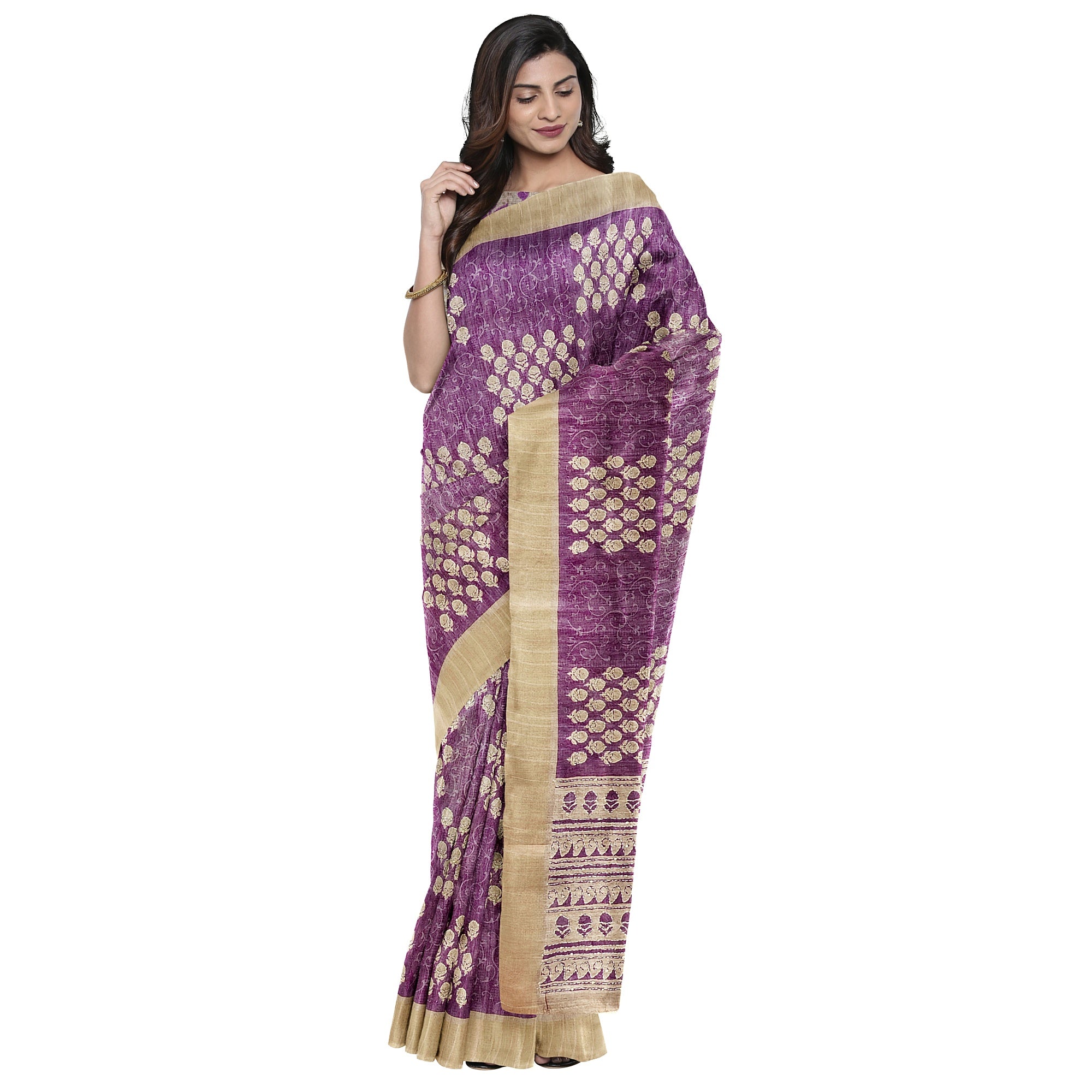 Light Purple Raw Silk Saree – Shop Online