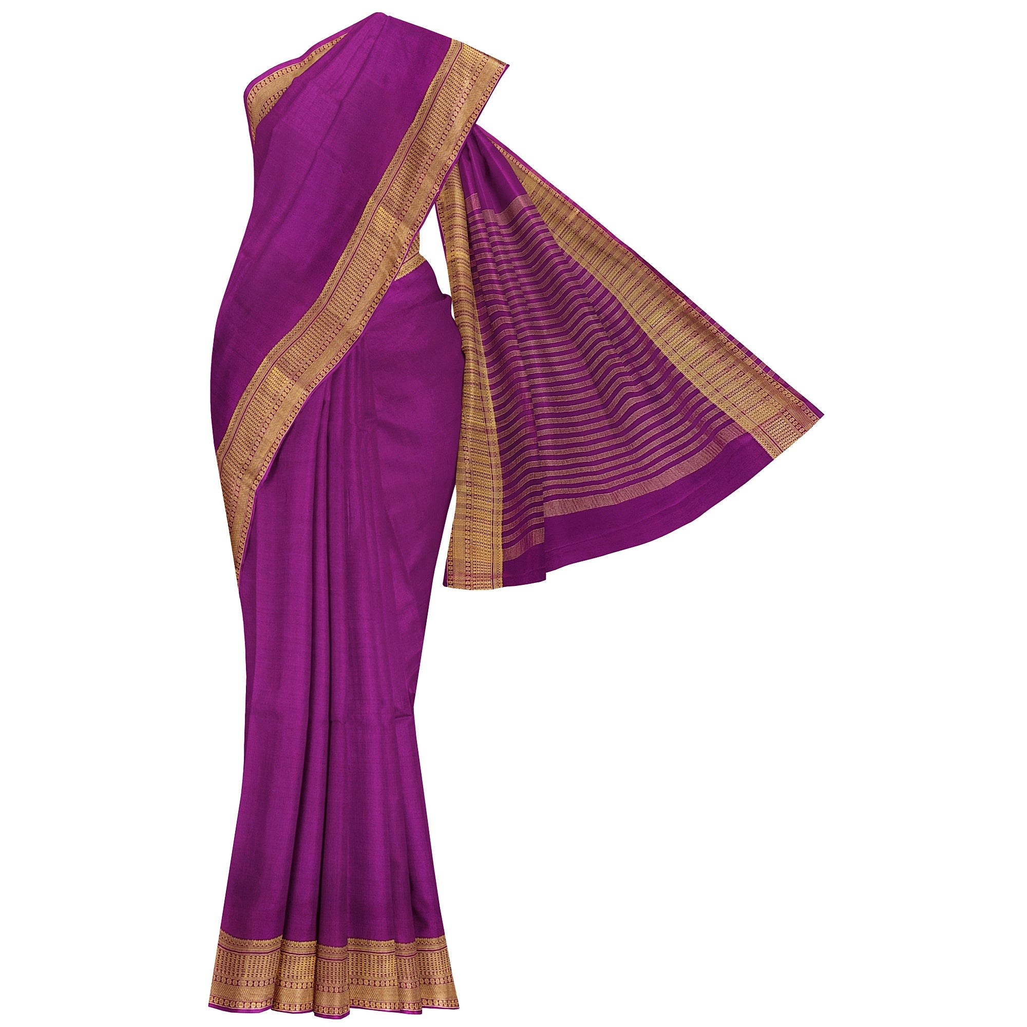 Maroon Semi Mysore Silk Saree – Shop Online