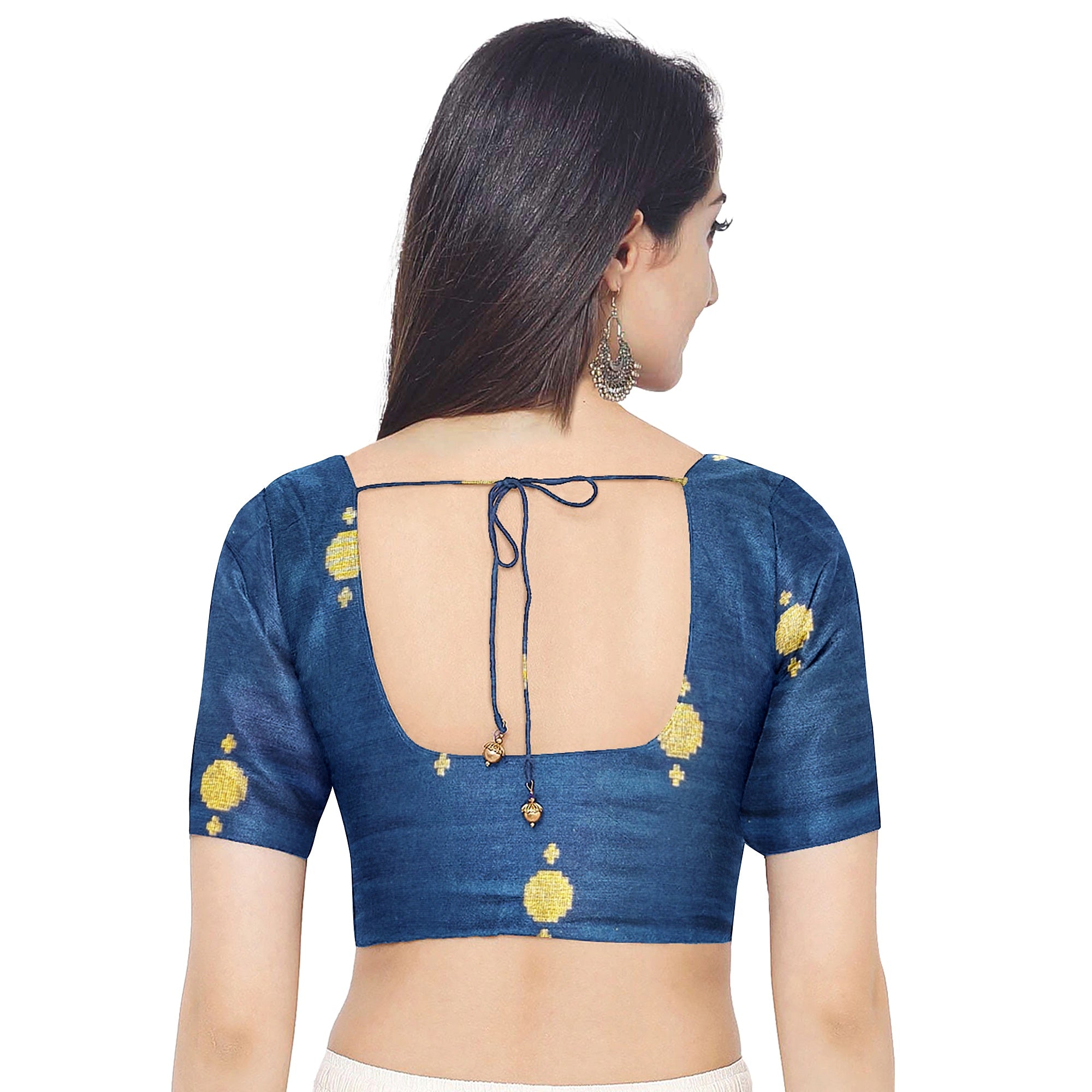 Blue Printed Saree – Grey Shaded Design – Shop Online