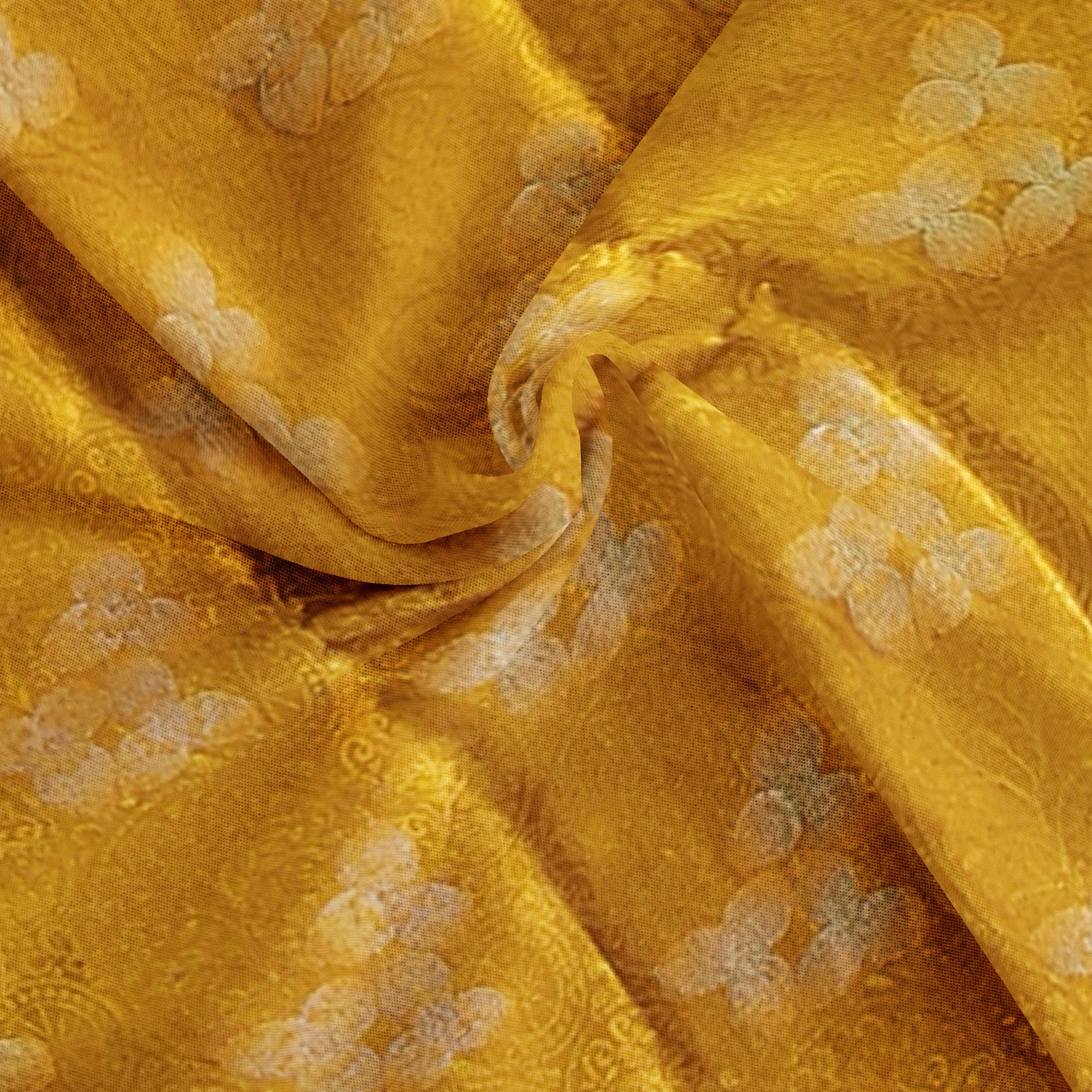 Gold Saree with Silver Border – Semi Tissue Silk Elegance