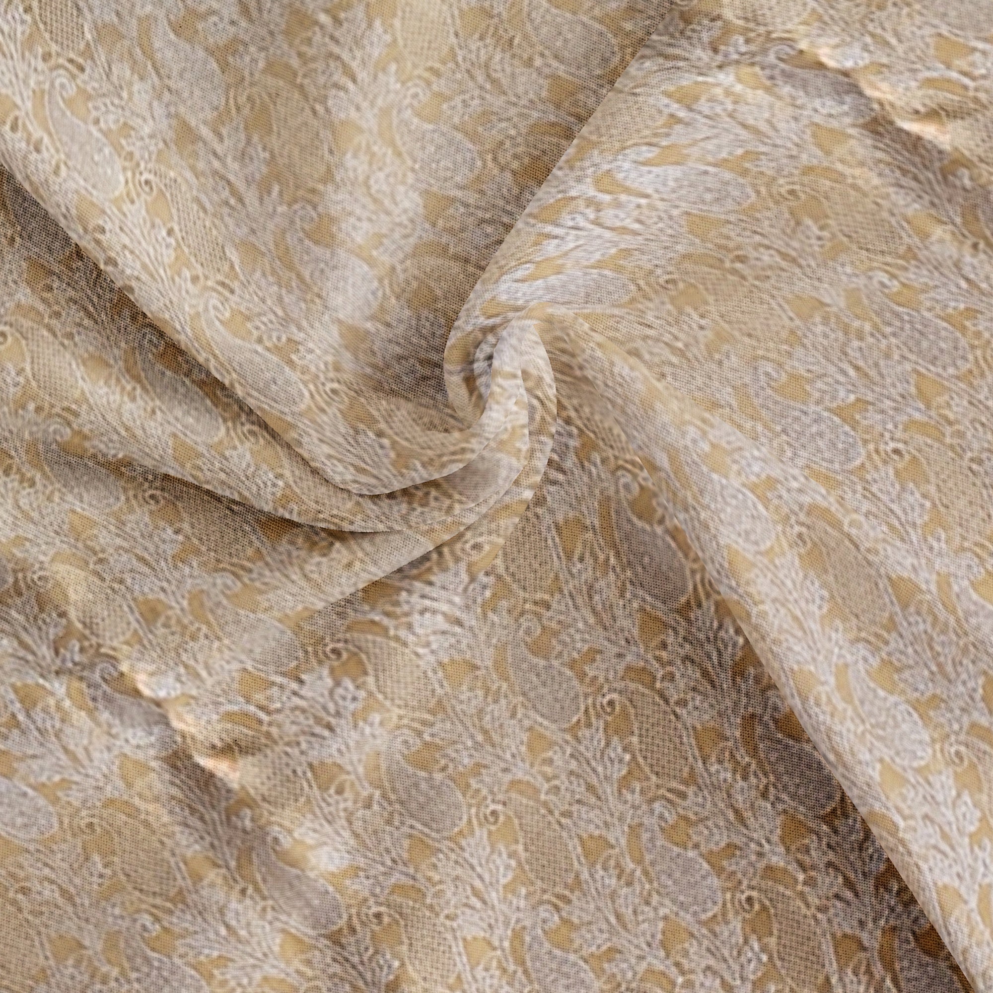 Goldish Cream with Peach Border – Fancy Wedding Wear Saree