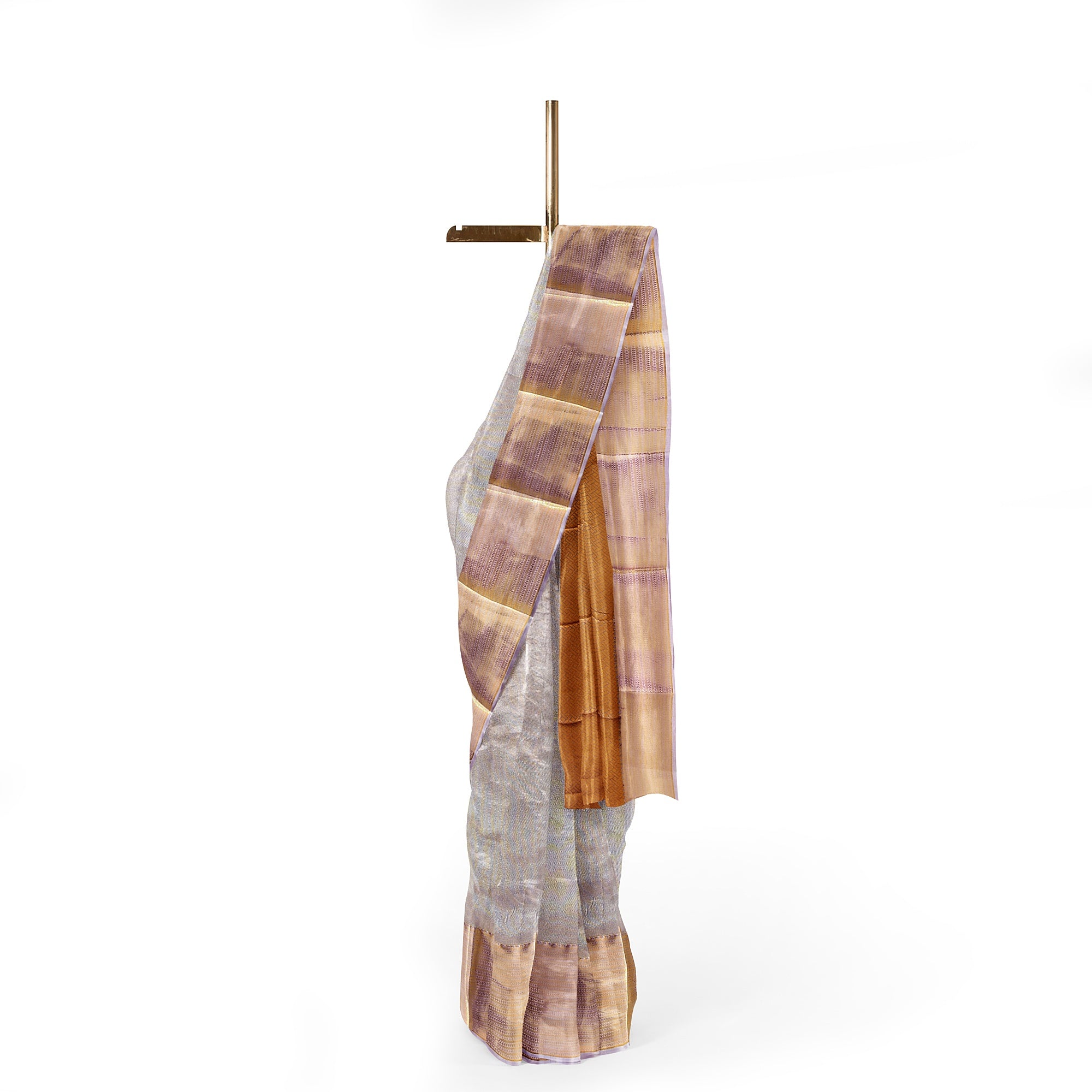 Lavender Semi Tissue Silk Saree – A Grand Blend of Tradition & Elegance