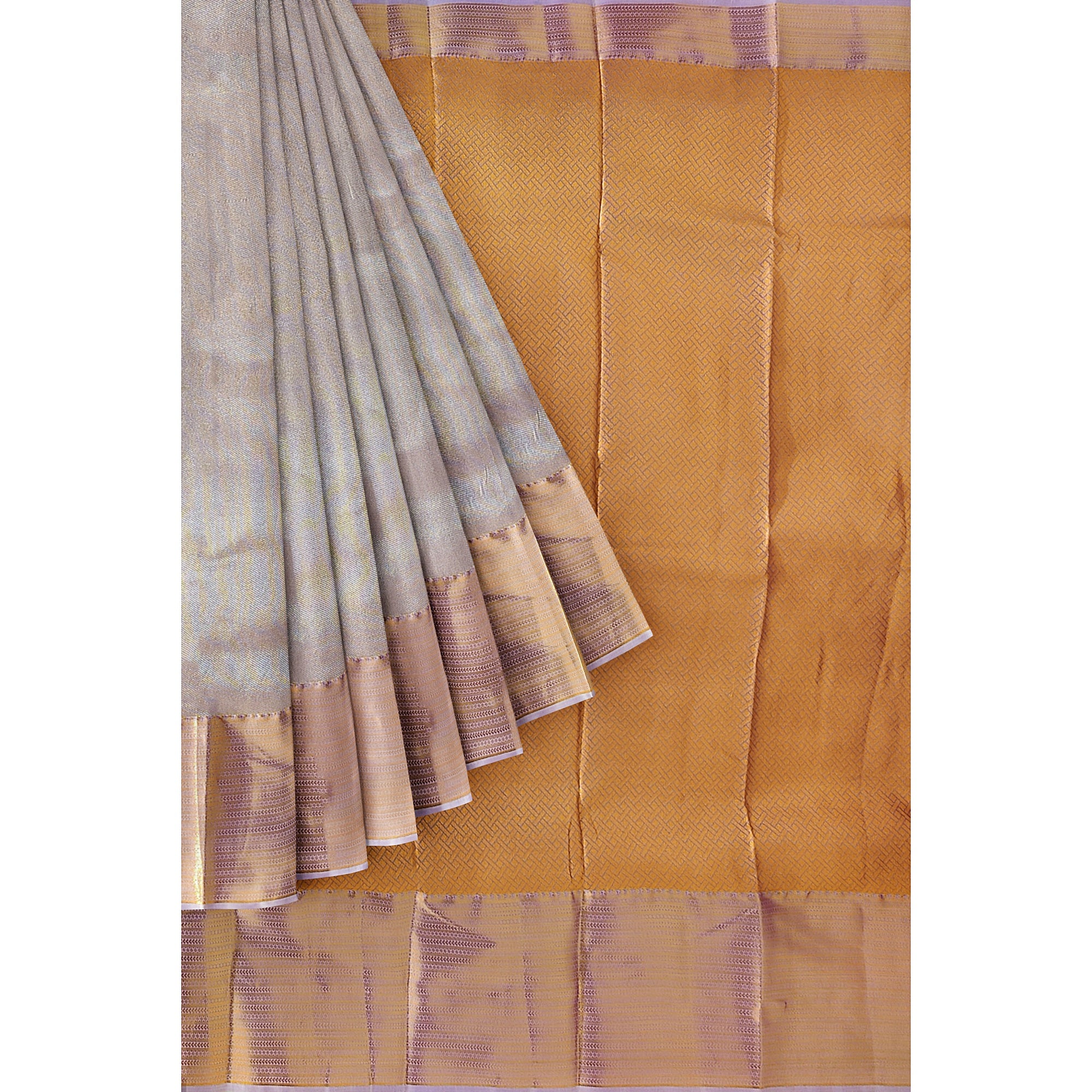 Lavender Semi Tissue Silk Saree – A Grand Blend of Tradition & Elegance