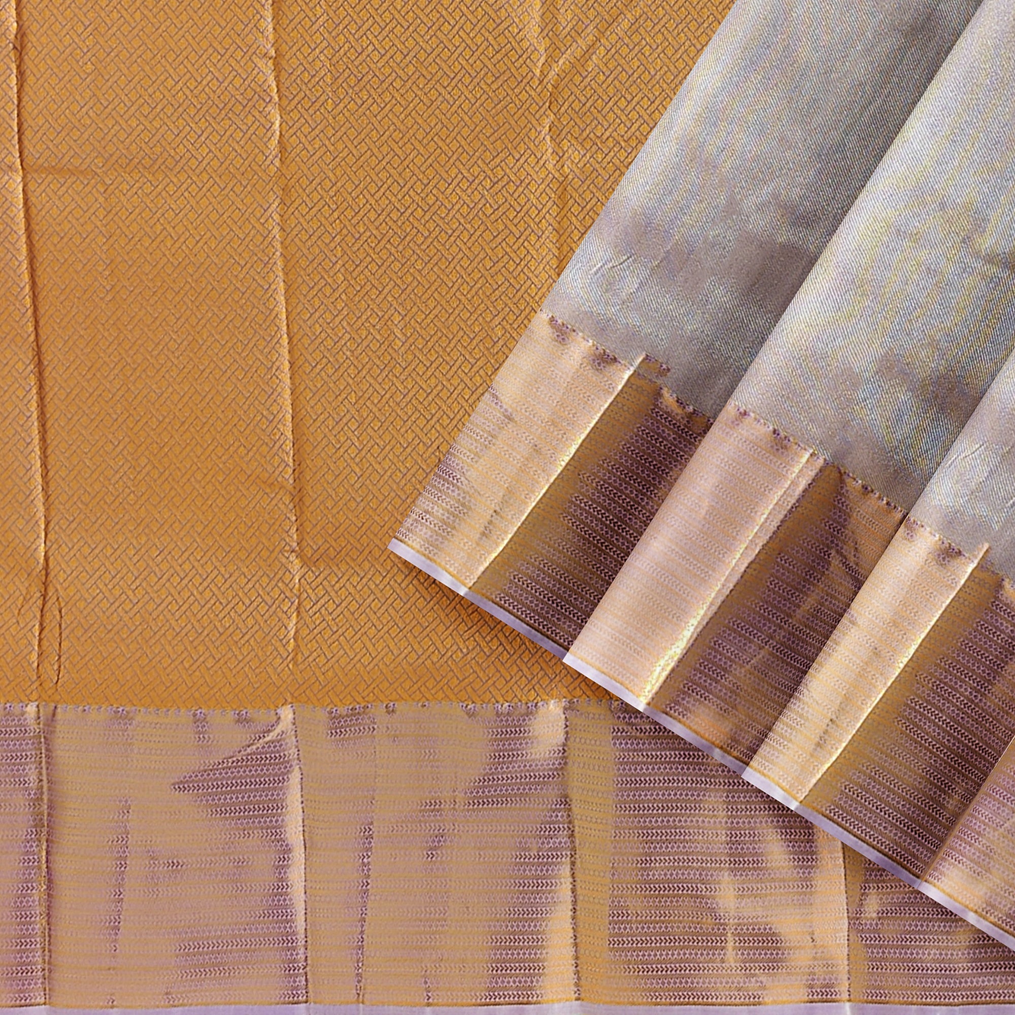 Lavender Semi Tissue Silk Saree – A Grand Blend of Tradition & Elegance