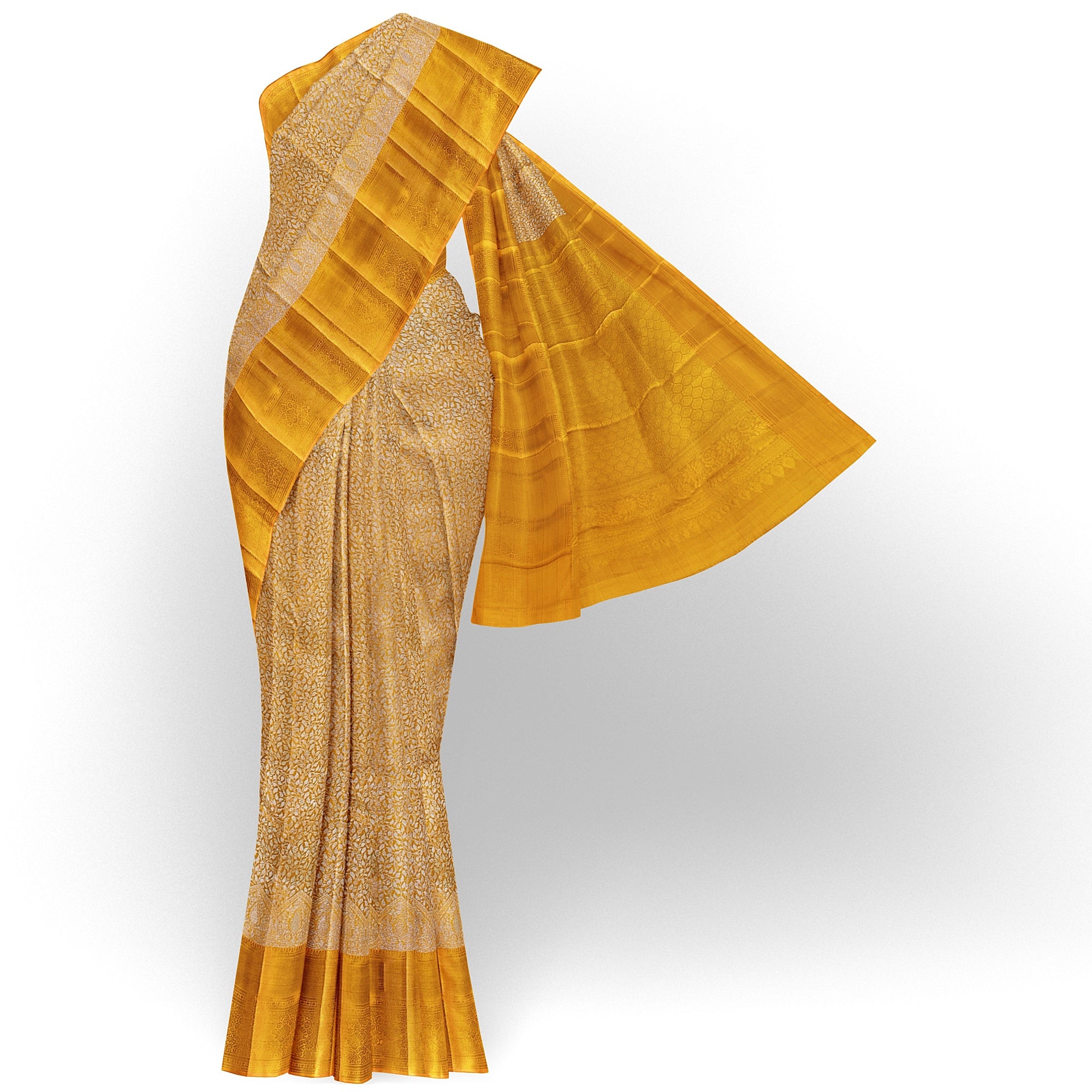 Wedding Collection Gold Saree – Timeless Elegance