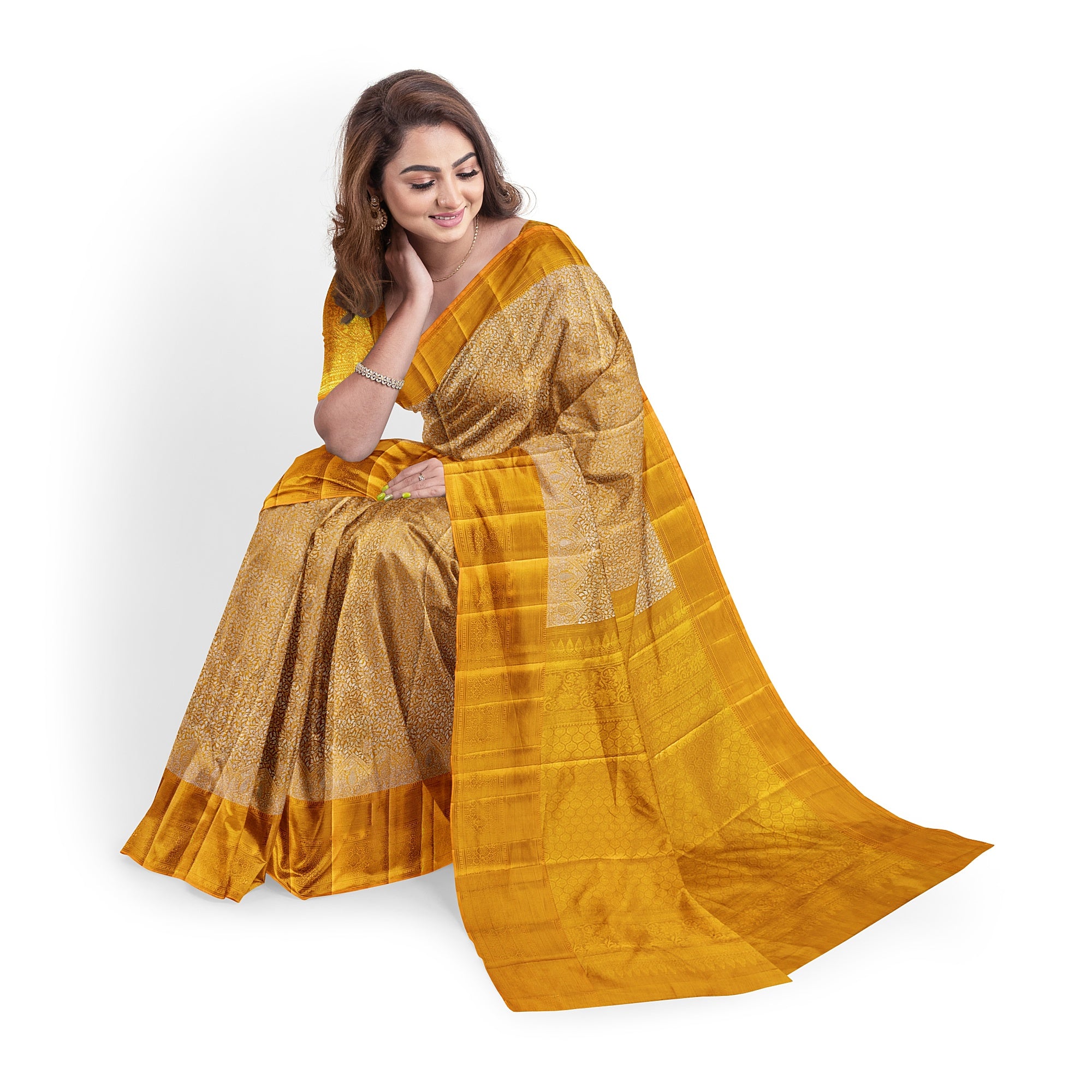 Wedding Collection Gold Saree – Timeless Elegance