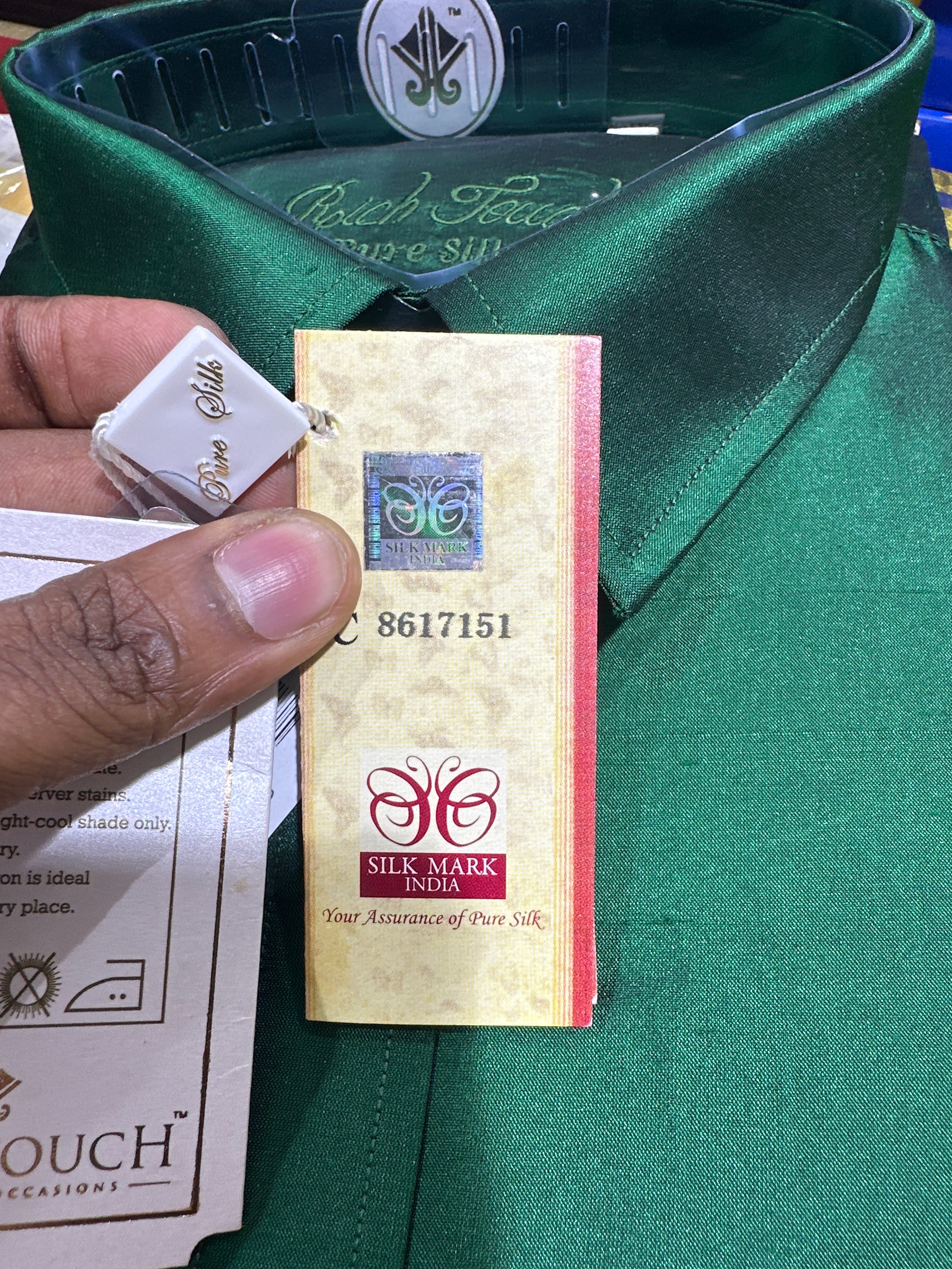 Pure Dark Green Silk shirt