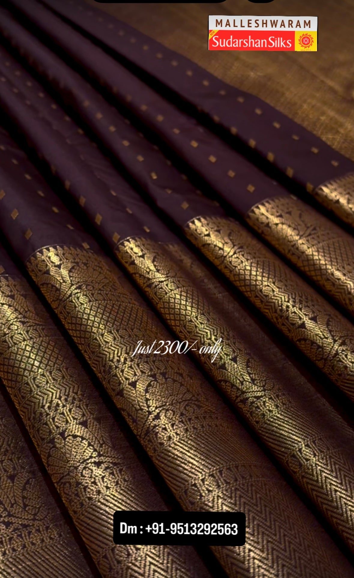 Vintage Brown Semi Silk Saree
