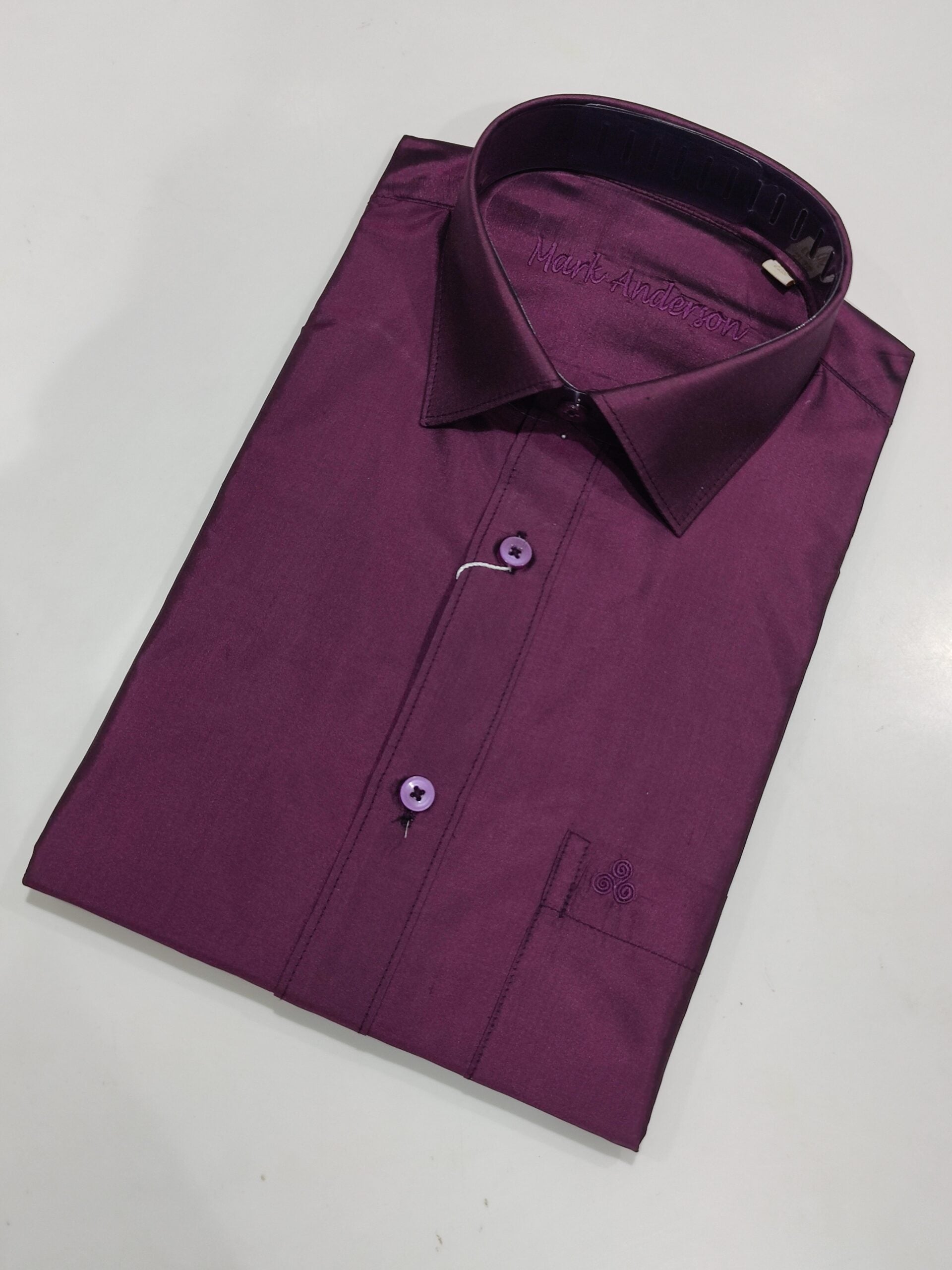 Sophisticated Wine Pure Silk Shirt for Men