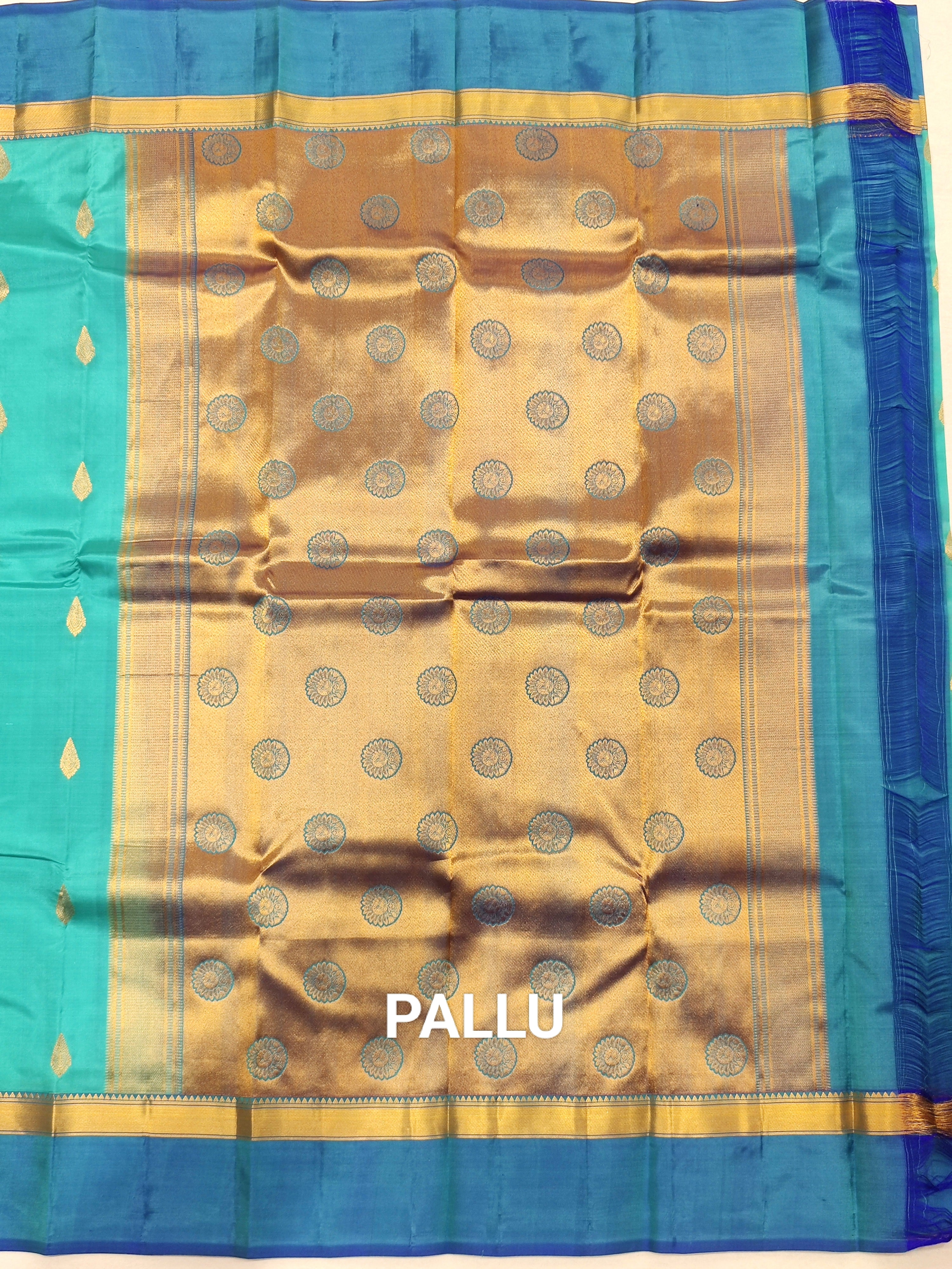 Blue Kanjivaram Silk Saree with Matching Blue Border - Elegant New Arrival