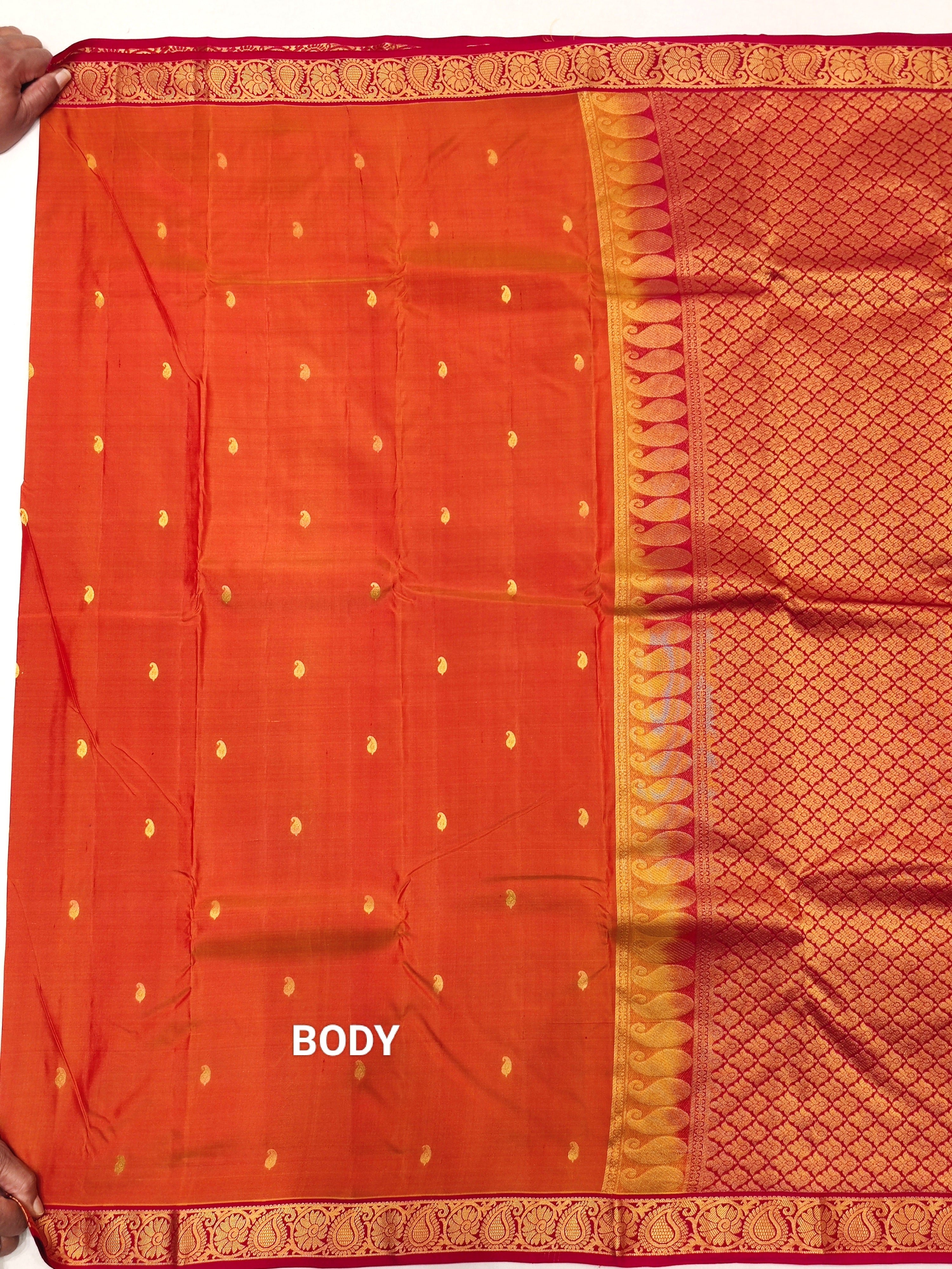 Mustard Kanjivaram Silk Saree with Pink Border - Elegant New Arrival