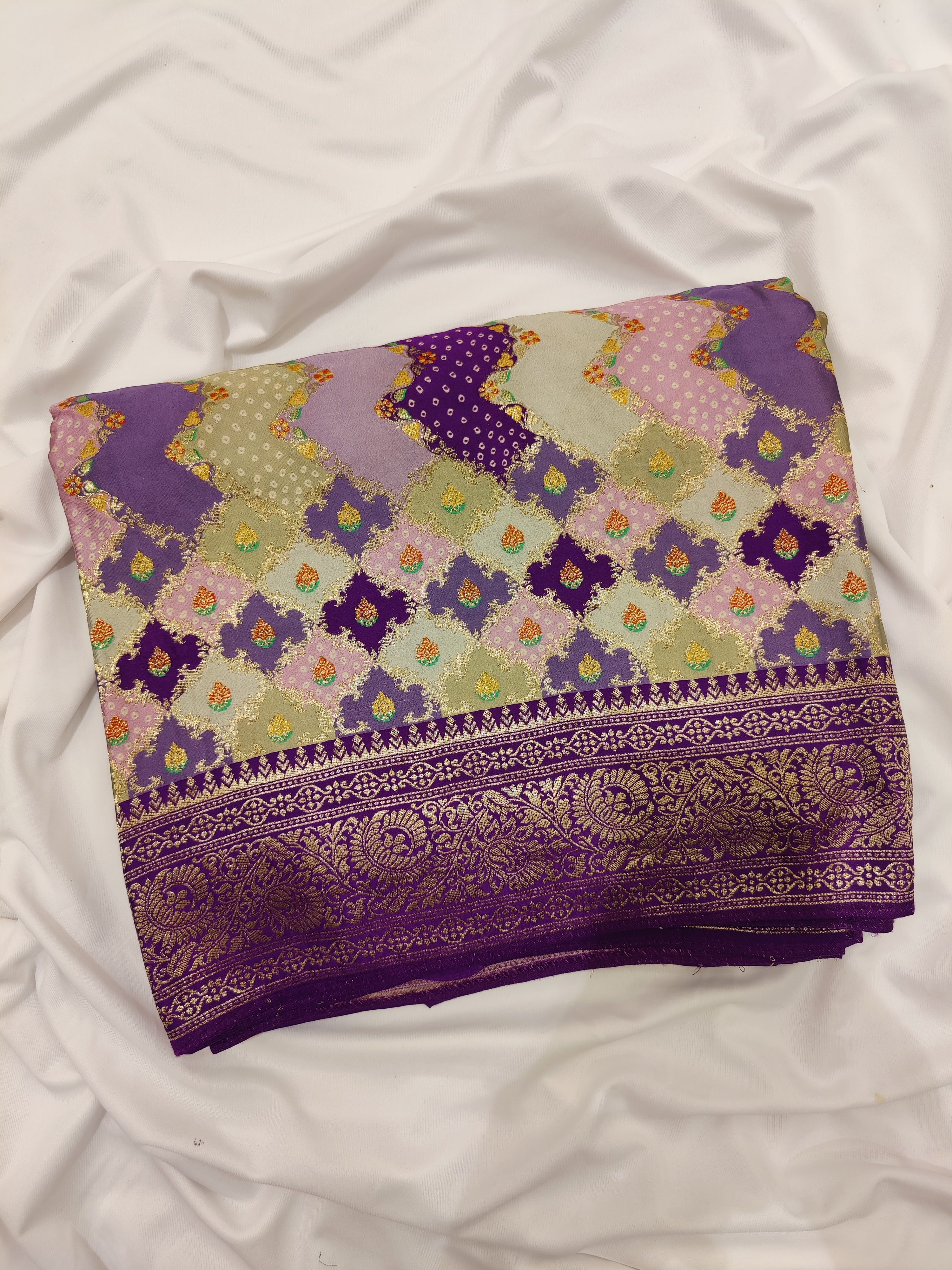 Purple Fancy Saree with Pastel Shade – Elegant Designer Saree Online