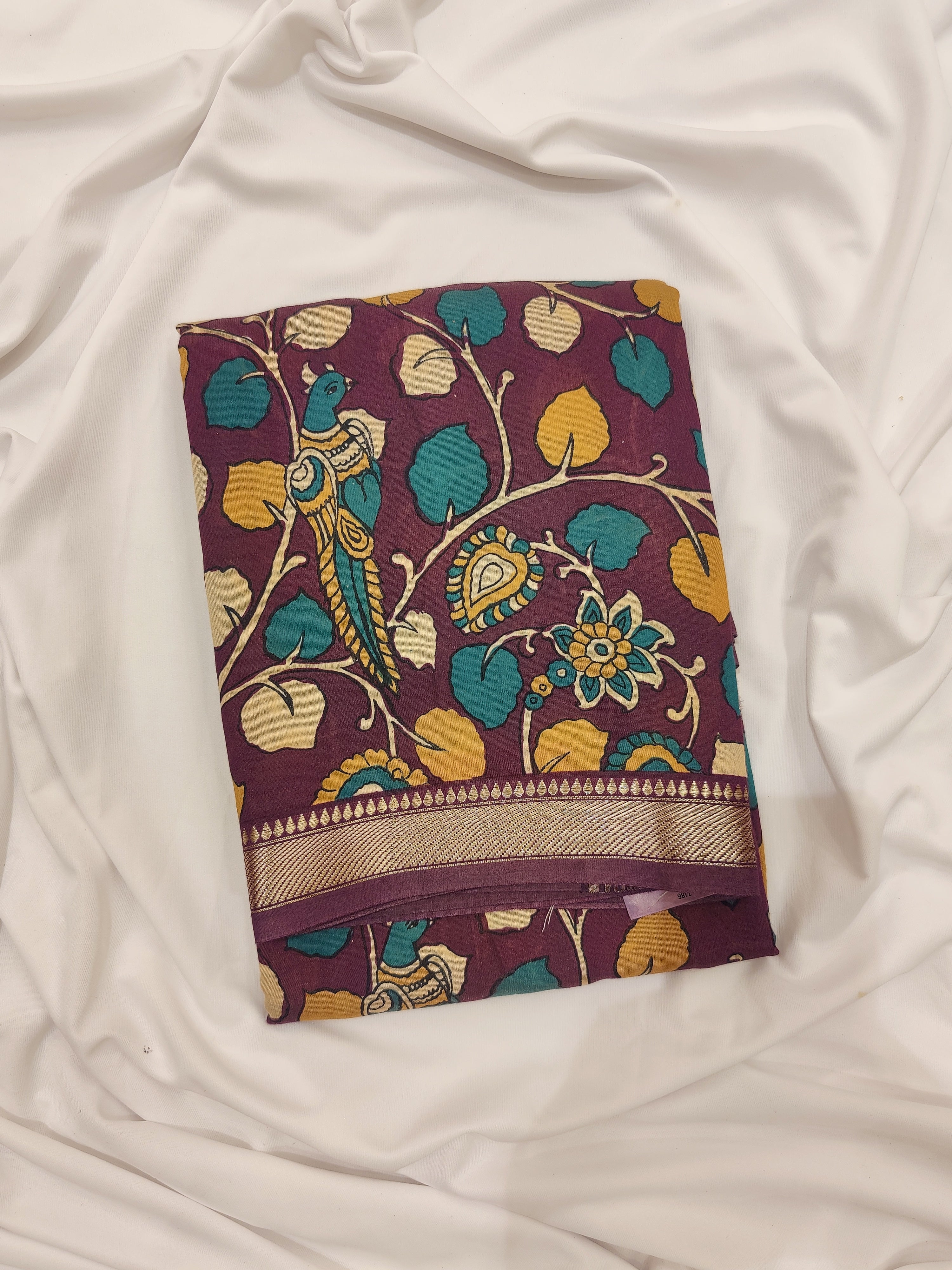 Maroon Saree with Peacock Print – Elegant Designer Saree for Festive Occasions