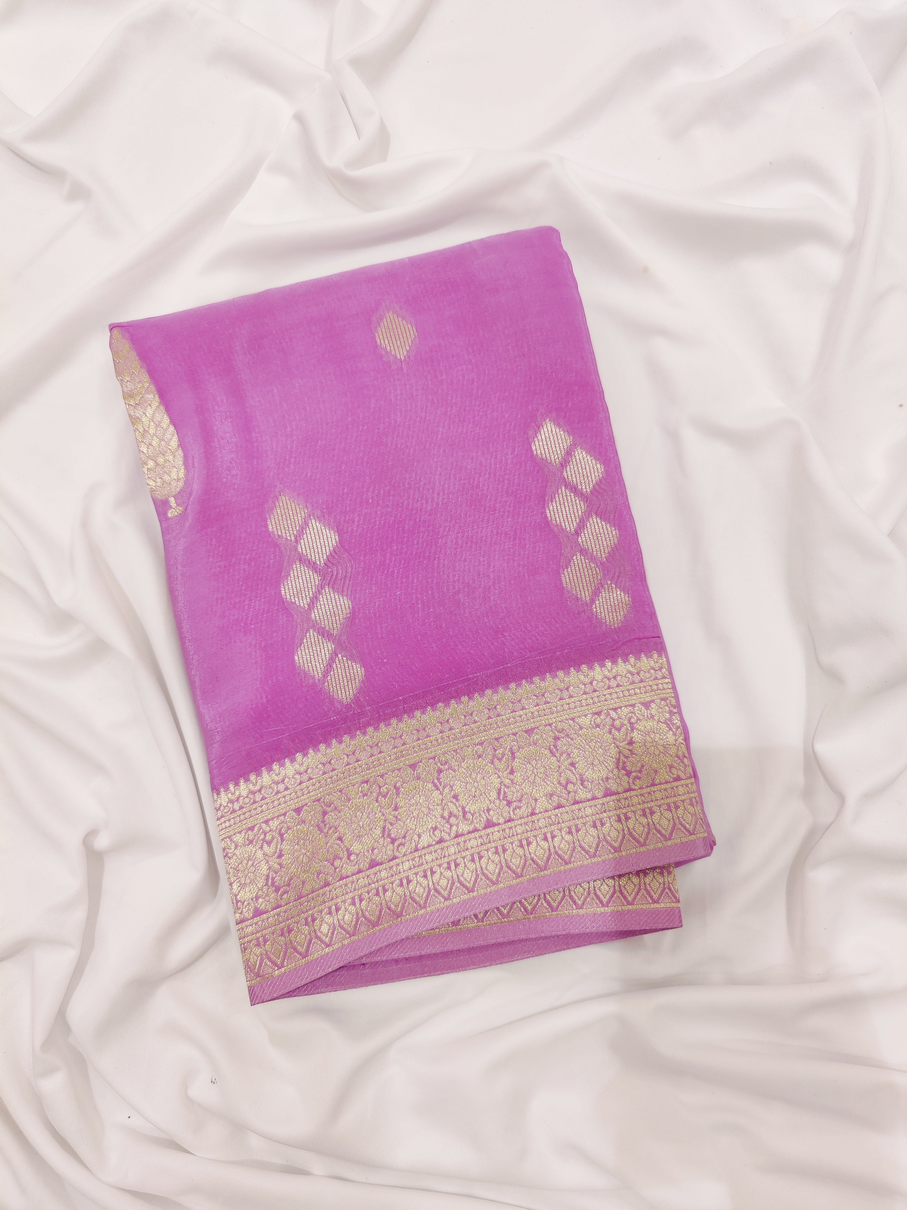 Lavender Raw Silk Saree – Elegant Traditional Saree for Weddings and Celebrations