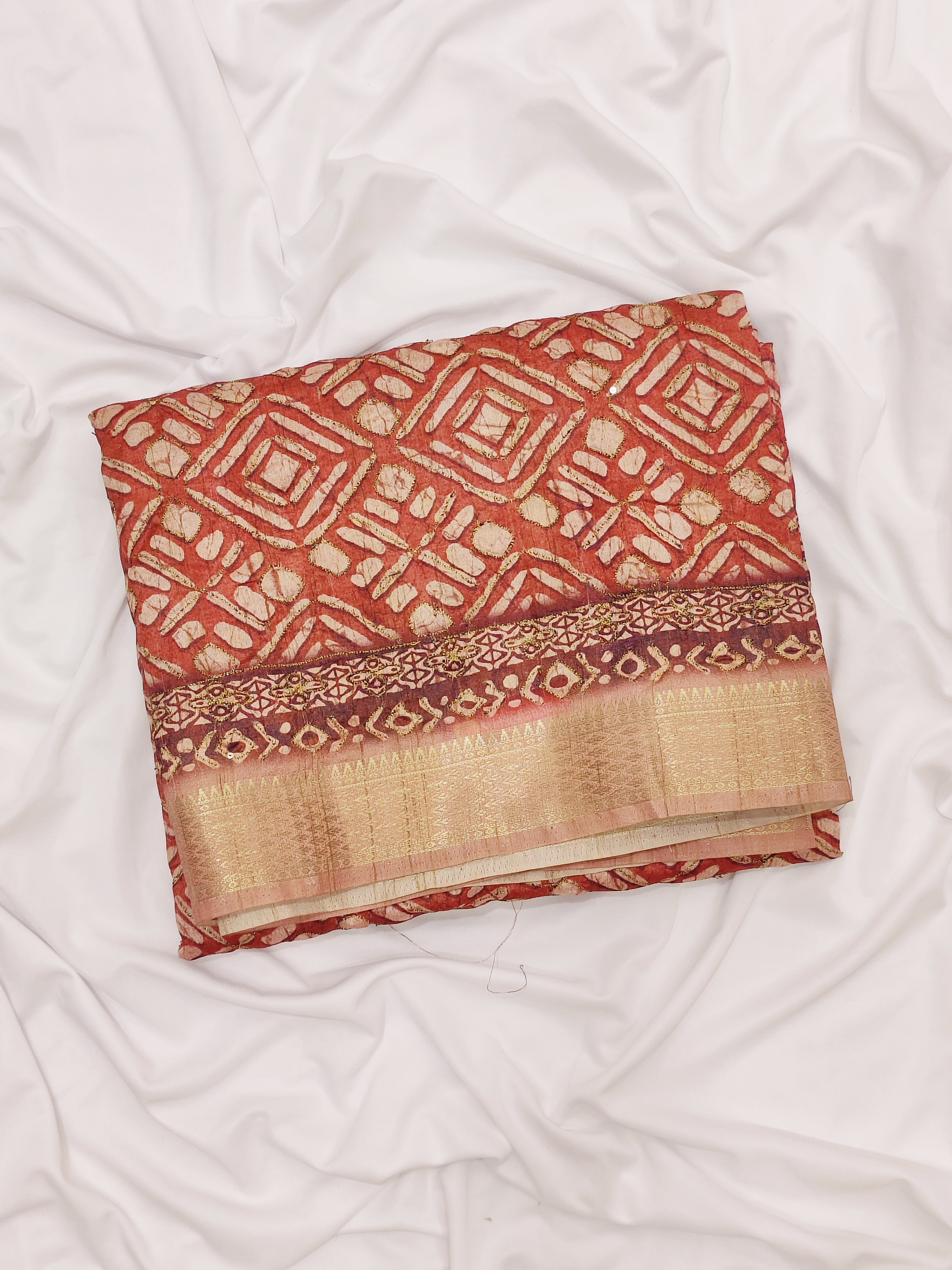 Light Brown Raw Silk Saree with Gold Zari – Shop Online