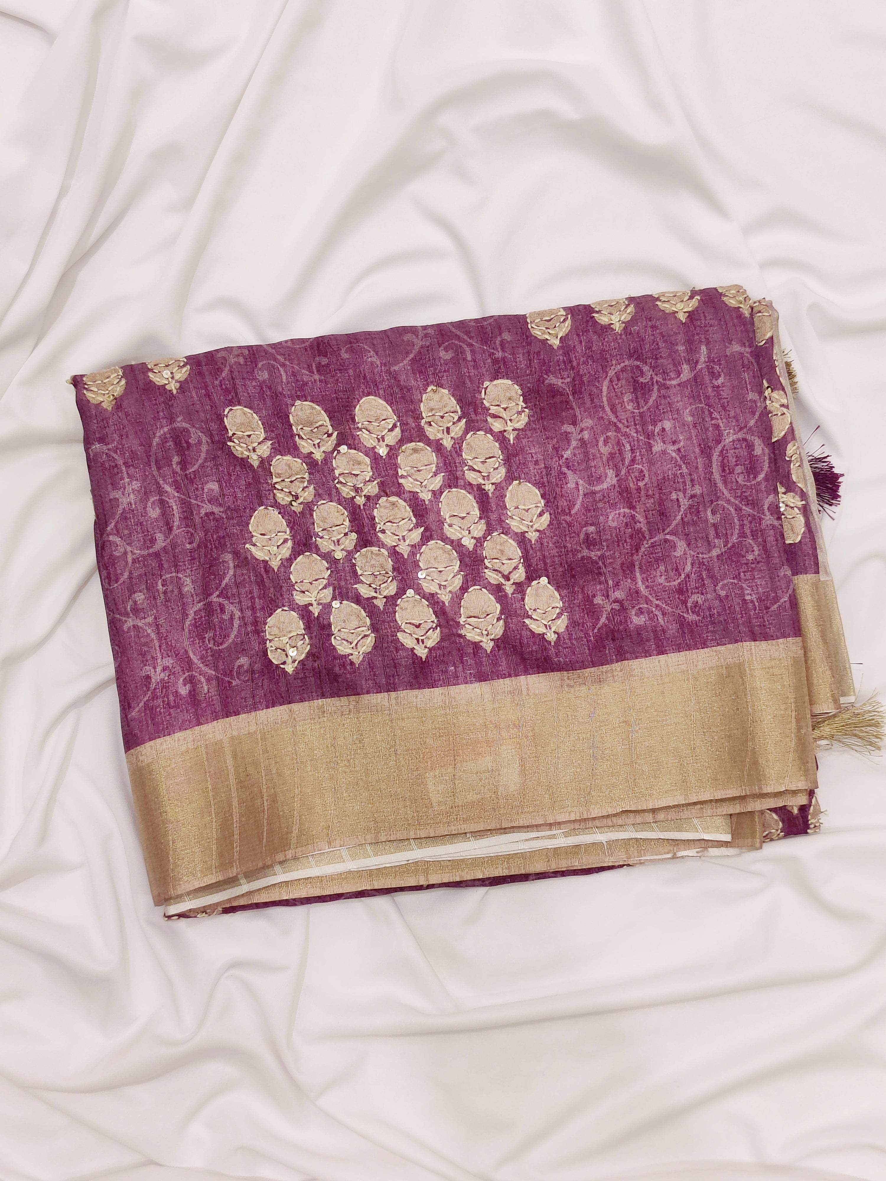 Light Purple Raw Silk Saree – Shop Online