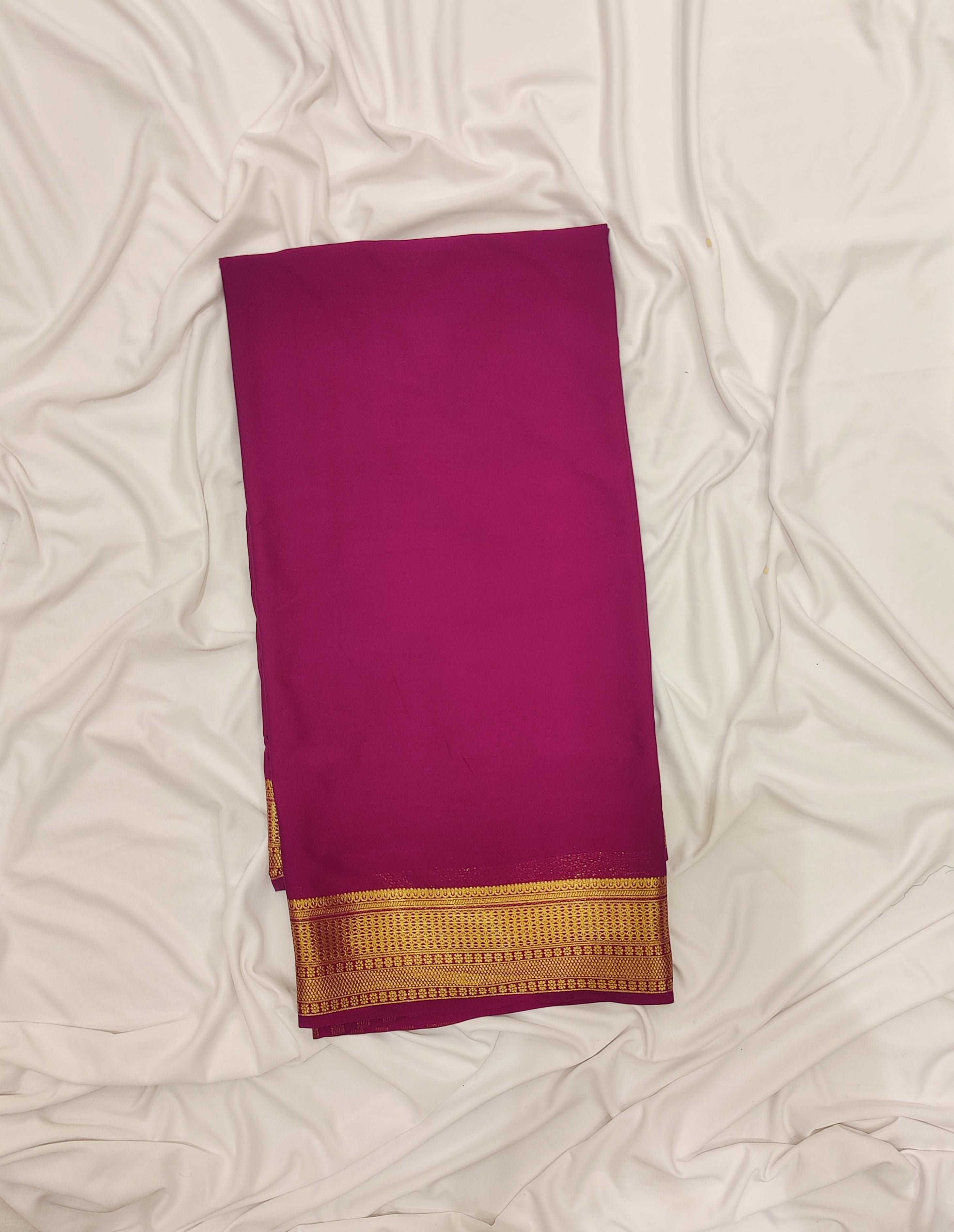 Maroon Semi Mysore Silk Saree – Shop Online