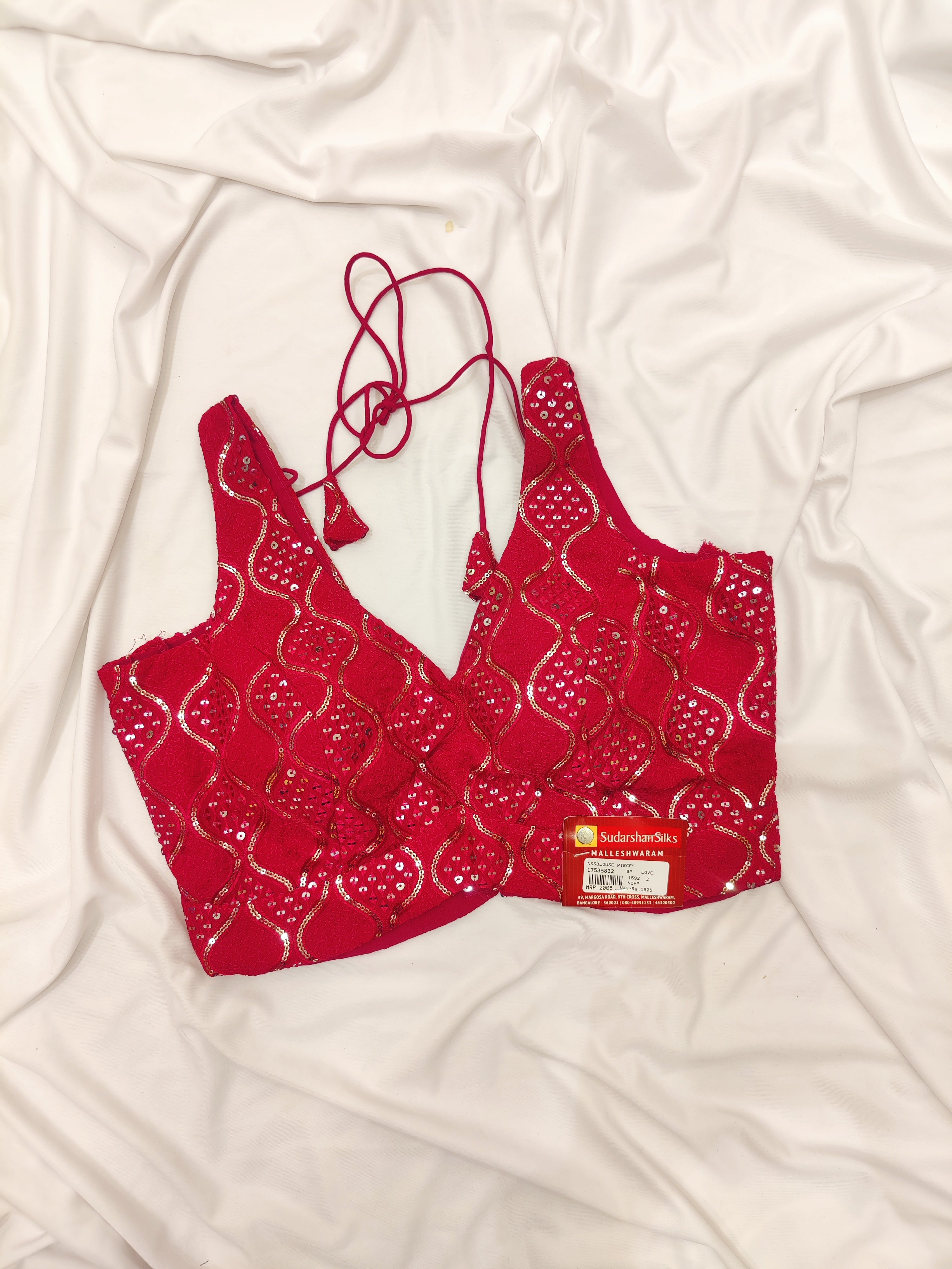 Dark Pink Fancy Sleeveless Blouse – Stone Embellished – Shop Online