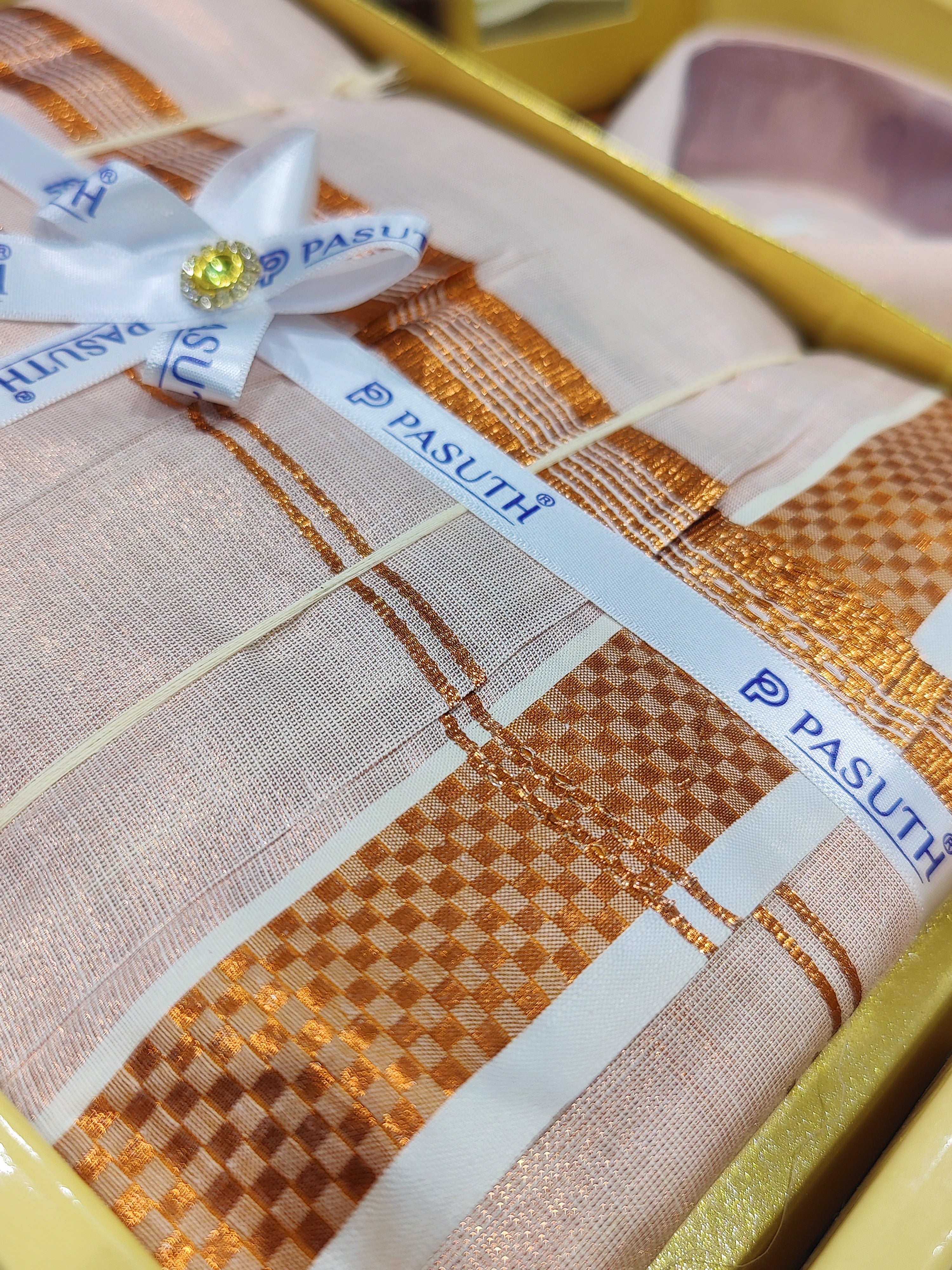 Rose Gold Dhoti and Shirt Combo Set: Complete Ethnic Elegance with Belt