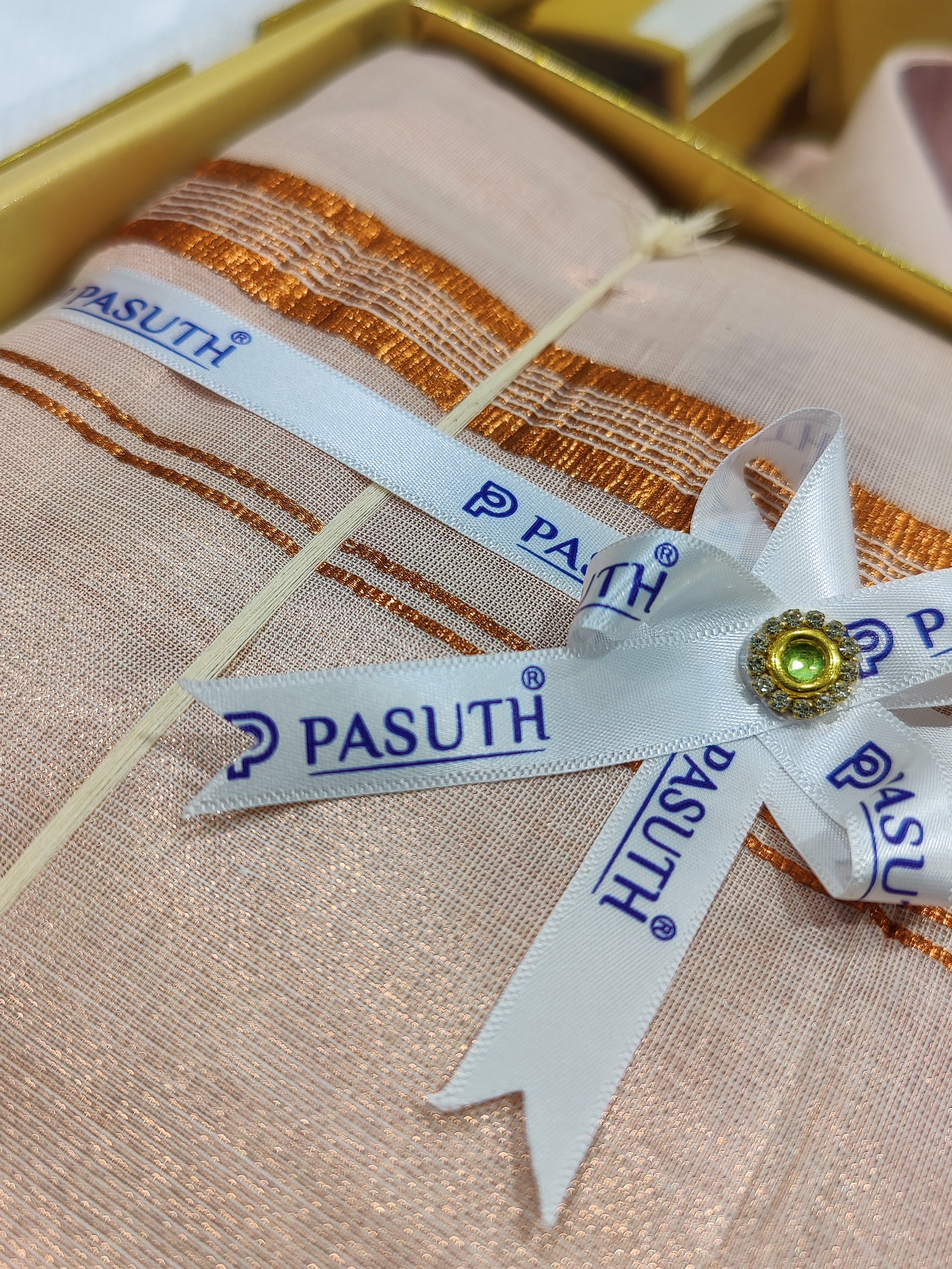 Rose Gold Dhoti and Shirt Combo Set: Complete Ethnic Elegance with Belt