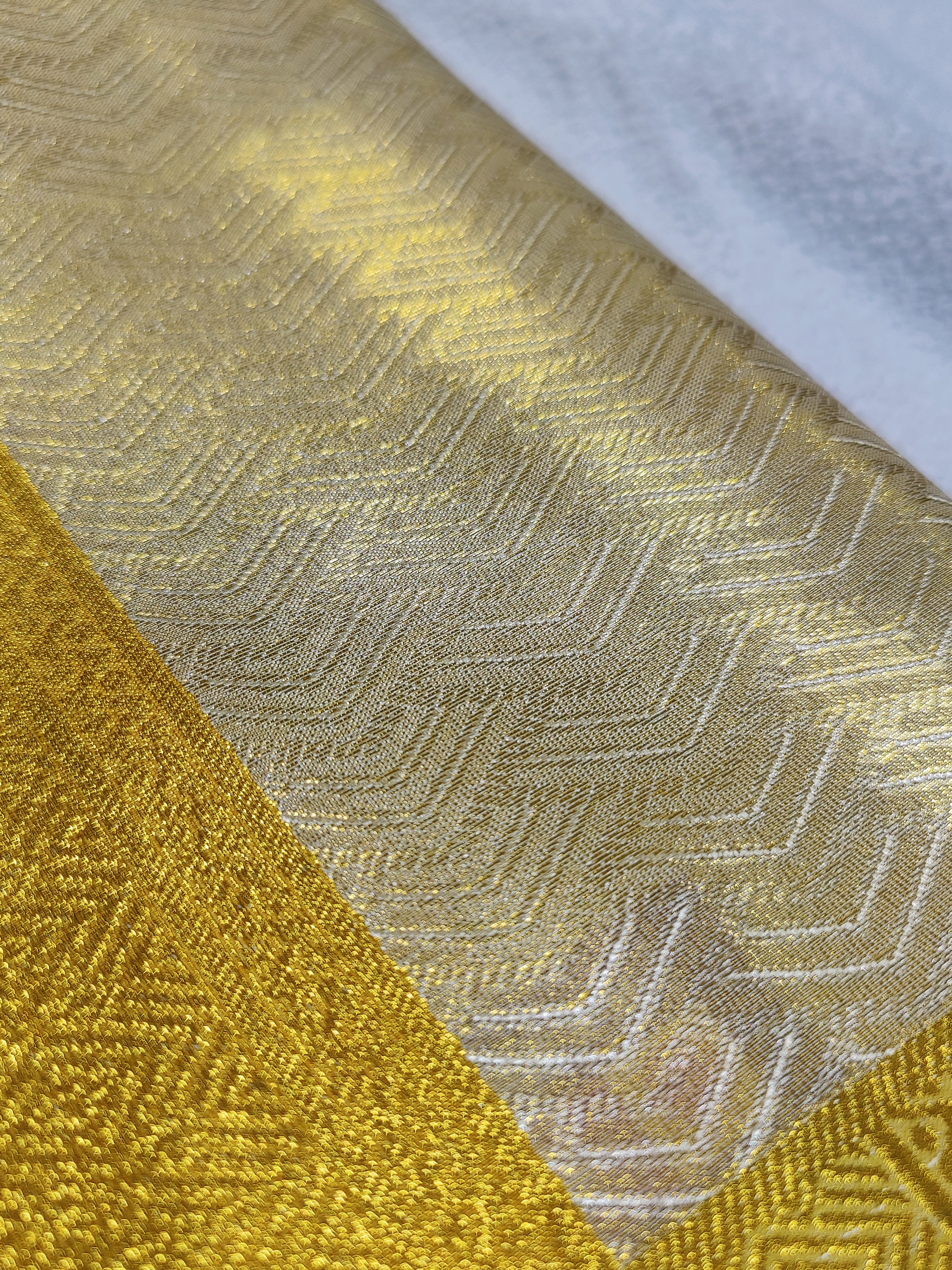 Art Silk Dhoti & Shirt Piece - Gold lines Zari Border - Shop Online - Budget Wedding Collectiion