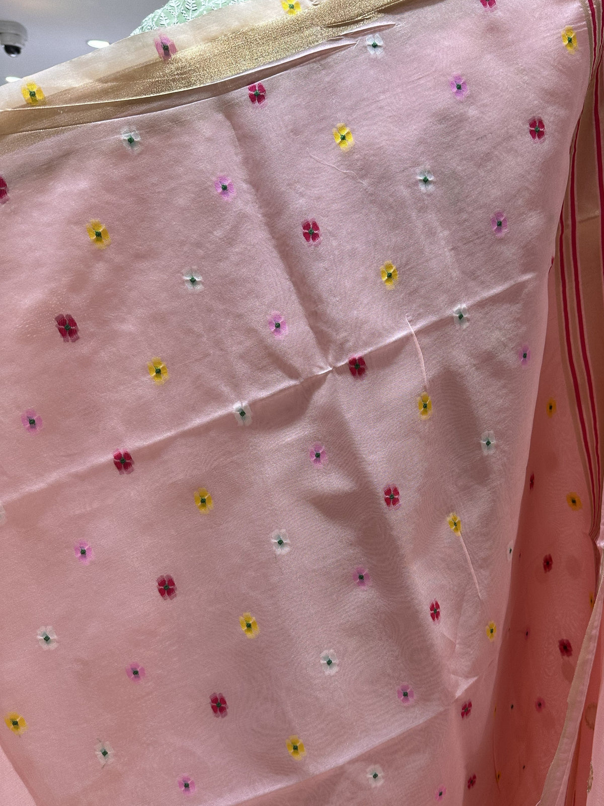 Pale Pink Colour Semi Paithani Silk Saree