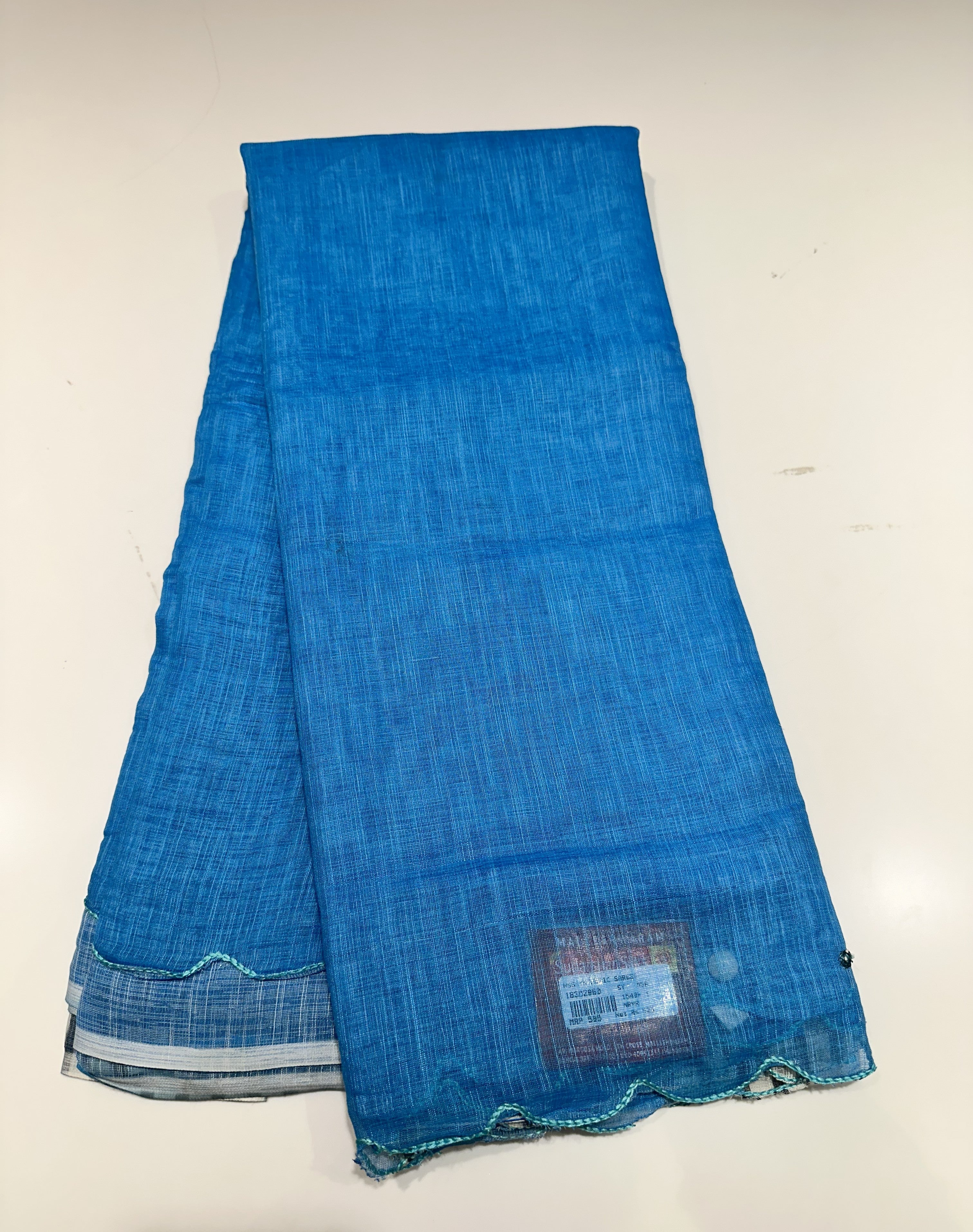 Everyday Elegance Blue Cotton Saree
