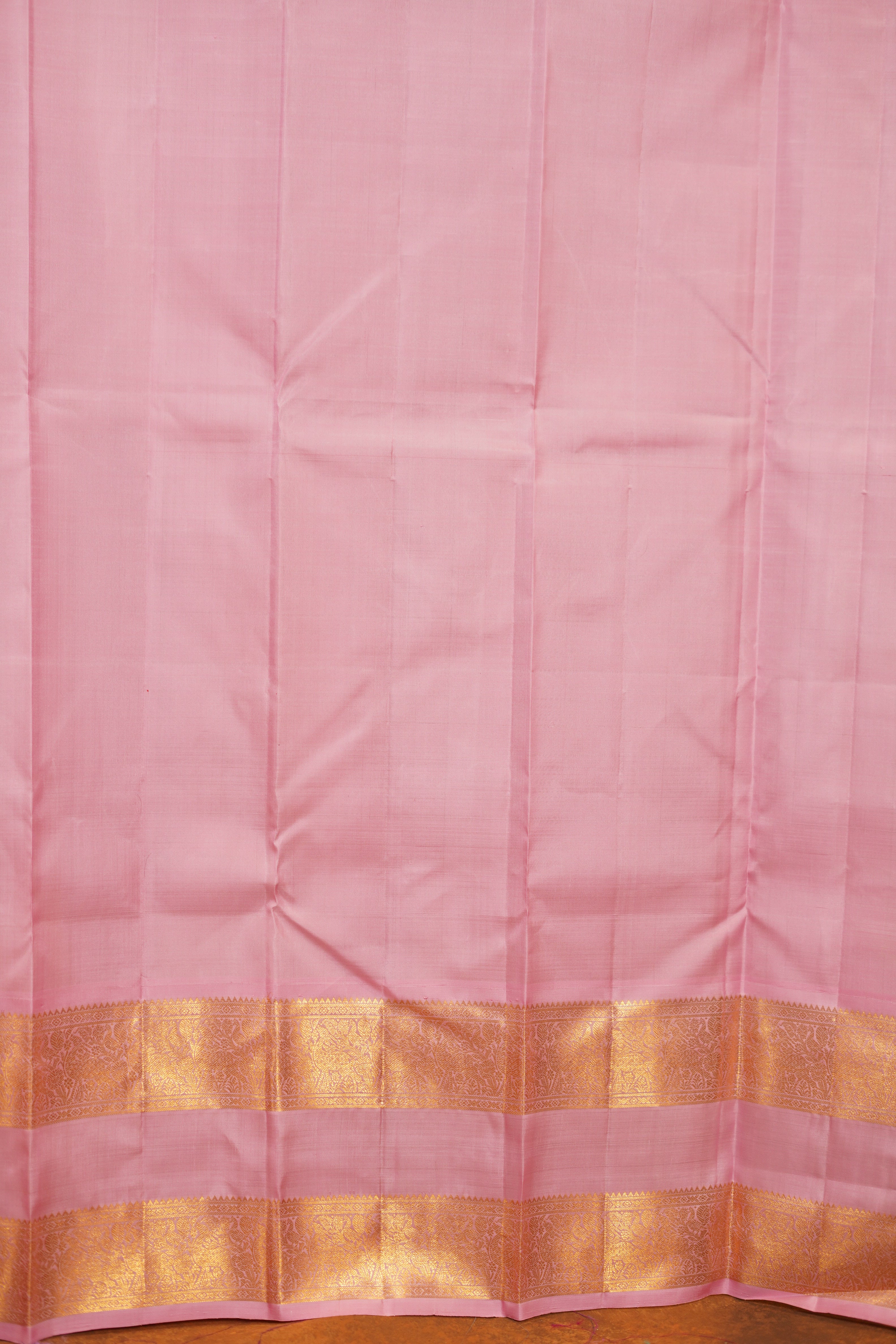 Red Colour Pure Kanjivaram Silk Saree With Baby Pink Contrast