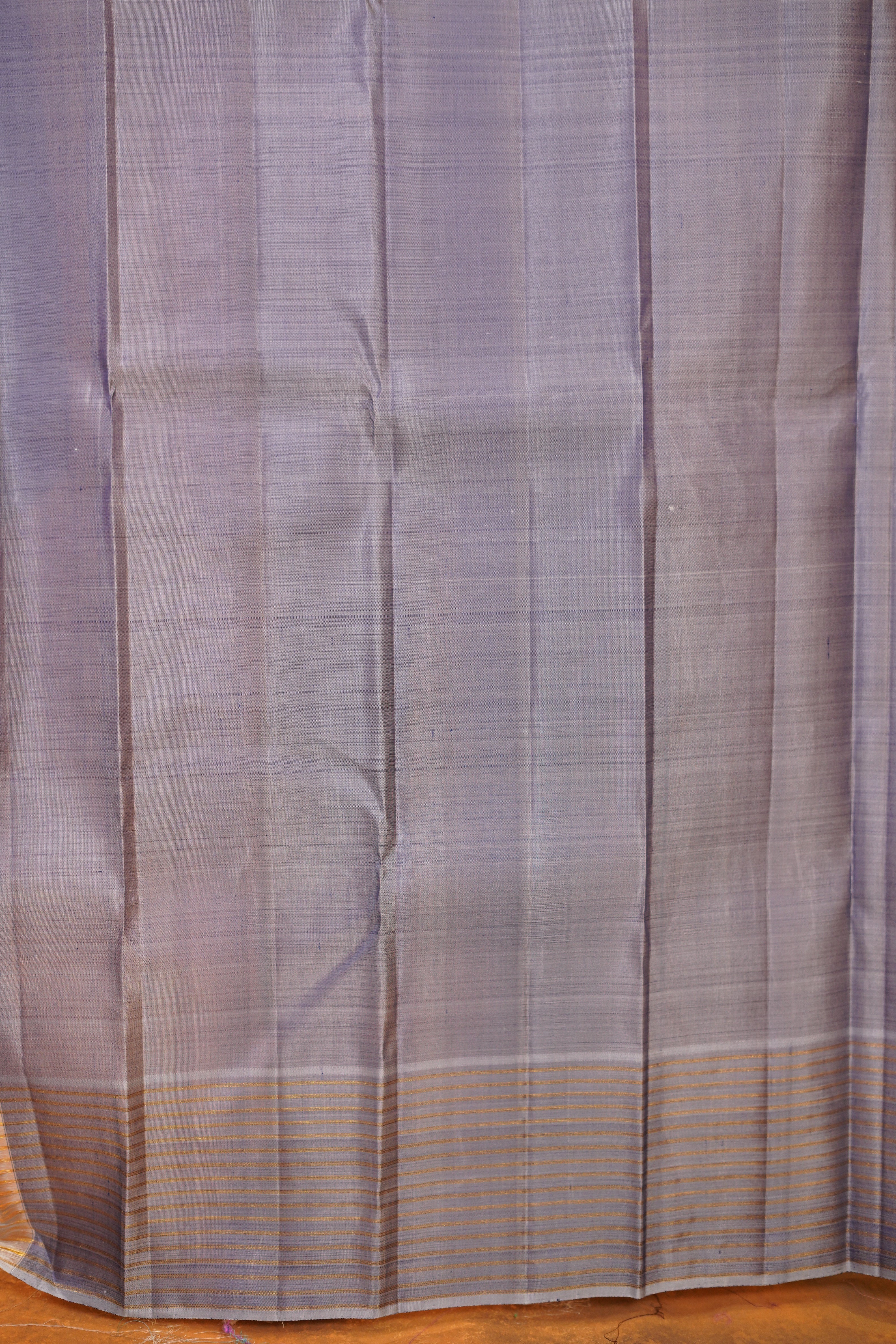 Navy Blue Colour Pure Kanjivaram Silk Saree with Grey Contrast