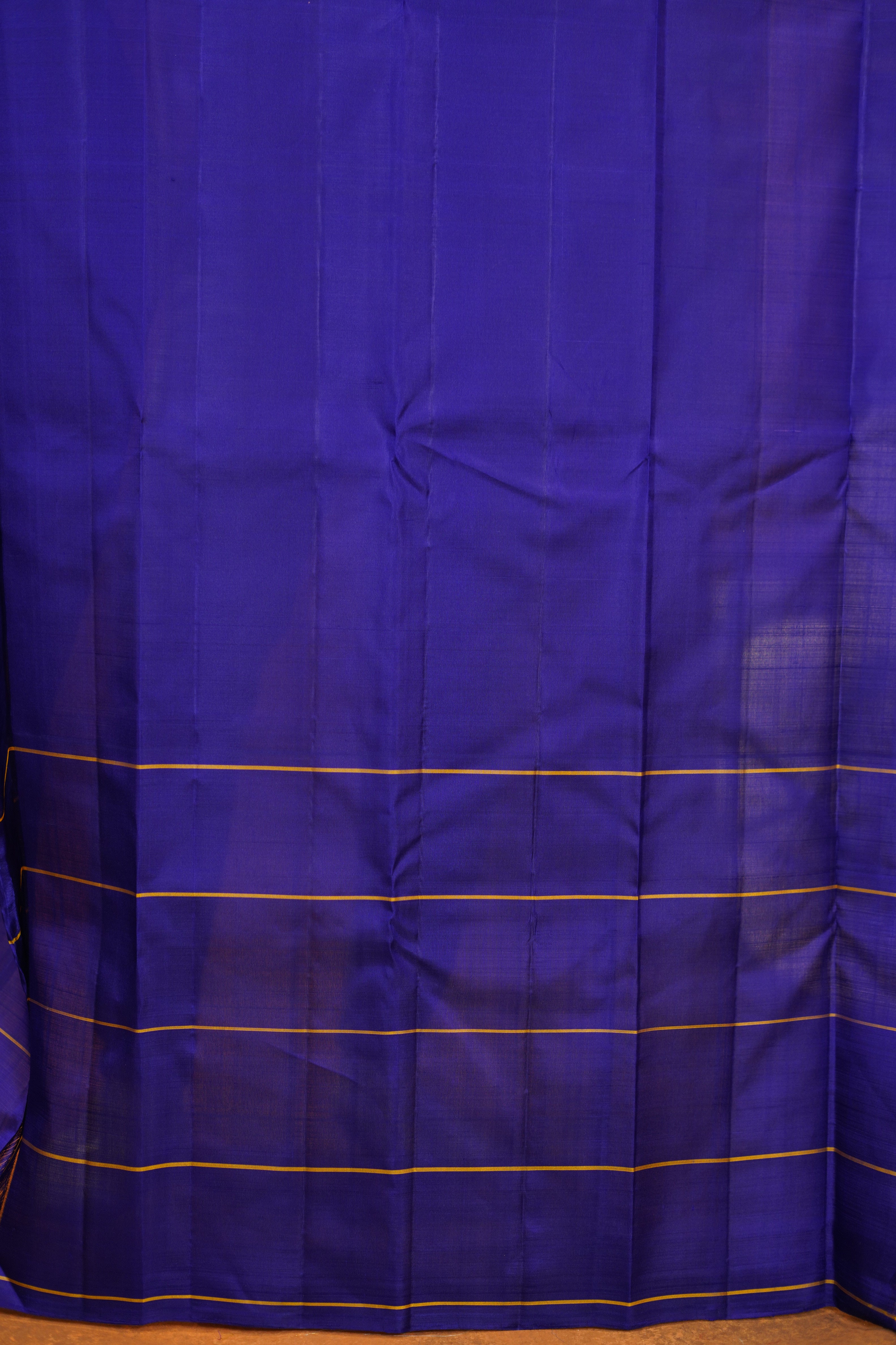 Sky Blue Colour Half And Half Pure Kanjivaram silk Saree with Royal Blue Contrast