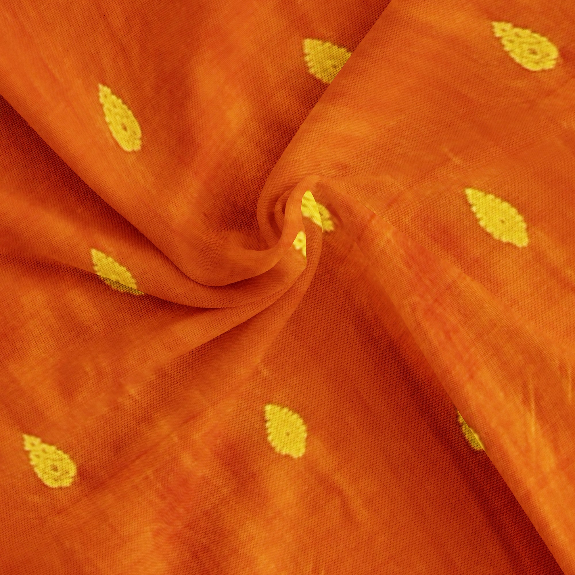 Mustard Yellow Double Shade Silk Saree with Zari Butta and Pink Border - New Sudarshan Silks`