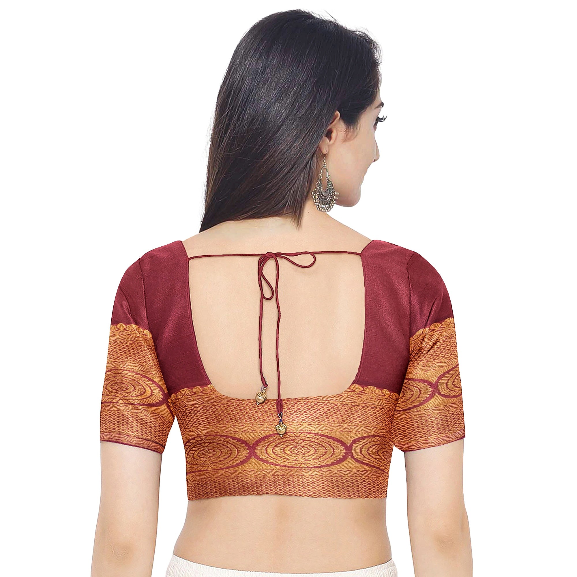 "Bottle Green Semi Silk Saree with Brick Brown Border – Timeless Elegance" - New Sudarshan Silks`