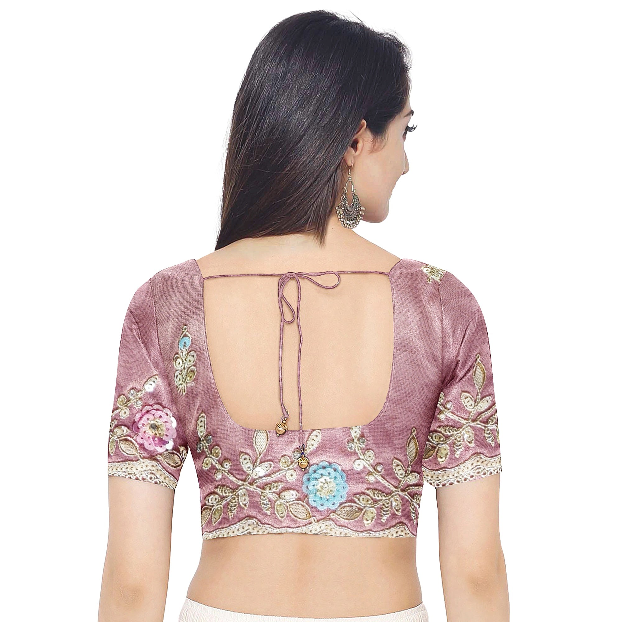 Baby Pink Floral Fancy Saree with Delicate Embroidery – Elegant Ethnic Saree Online