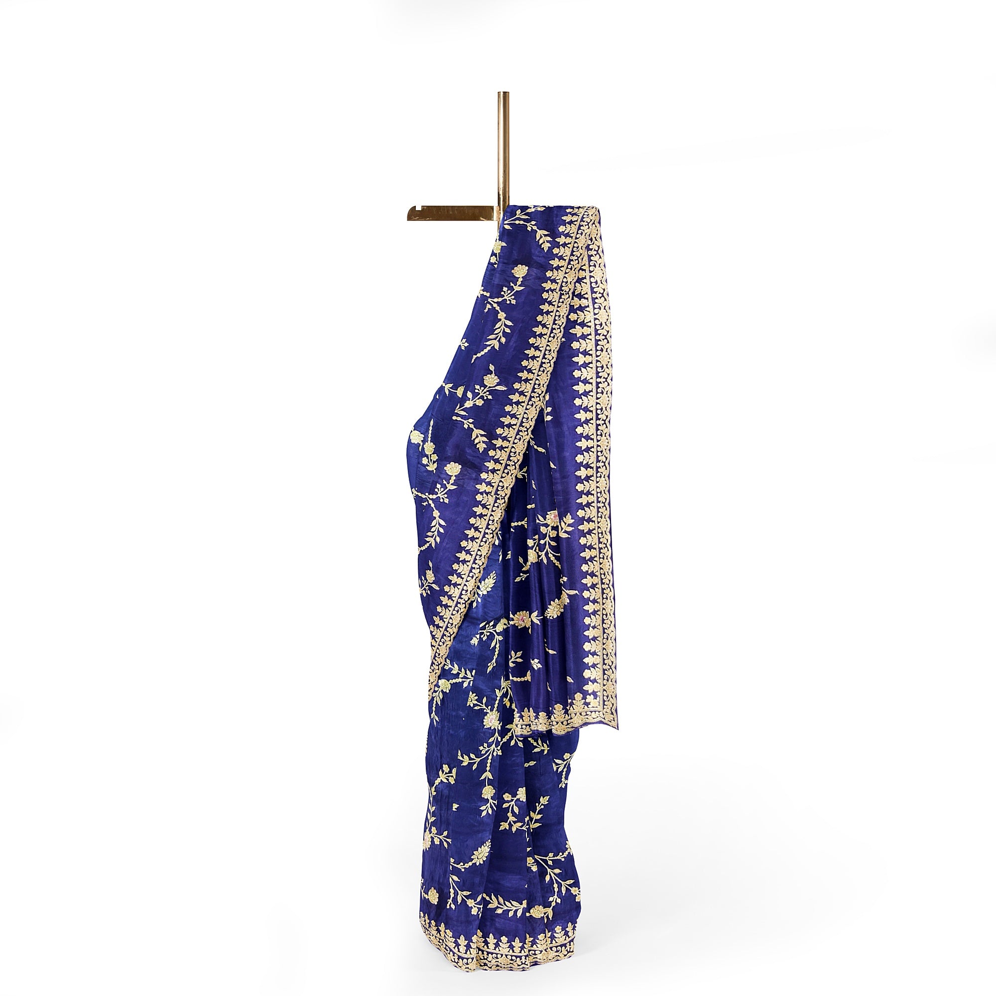 Purple Fancy Saree with Elegant Embroidery Work – Fancy Party Wear Saree Online