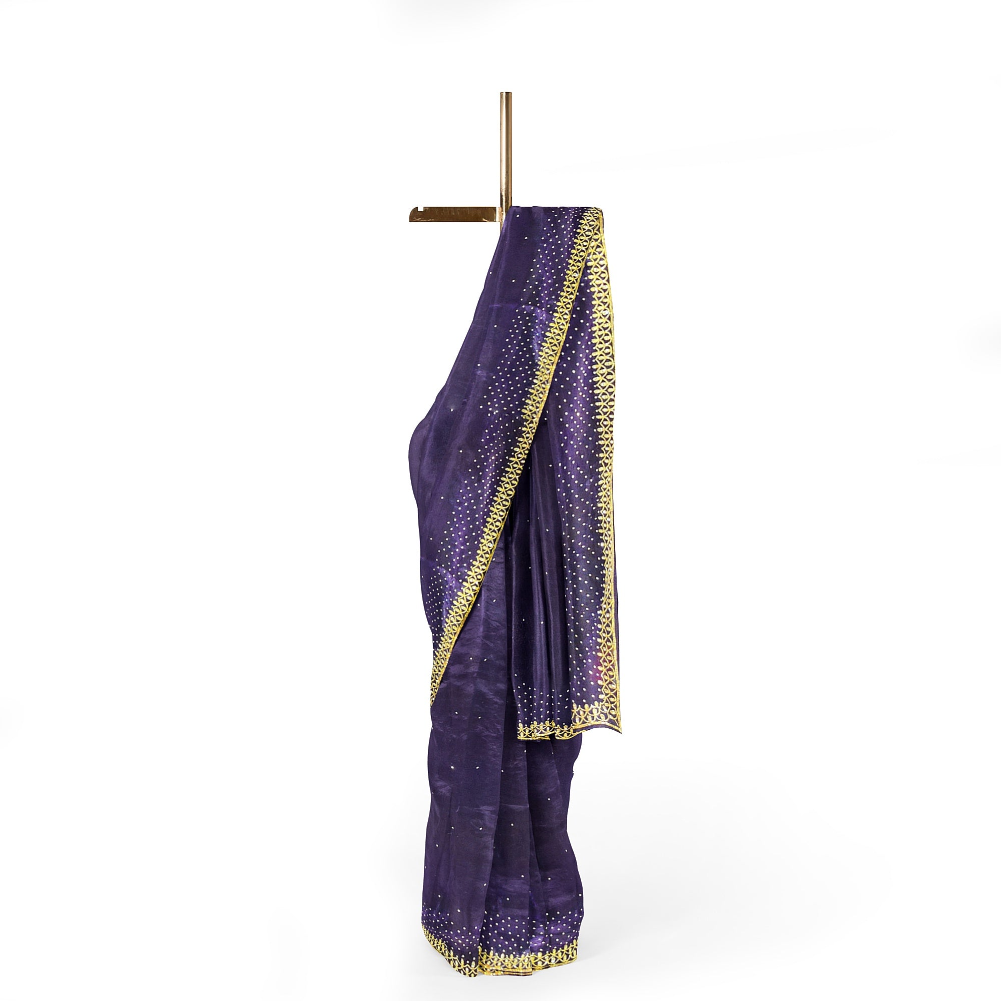 Wine Fancy Saree with Stunning Stone Work – Luxe Party Wear Saree Online